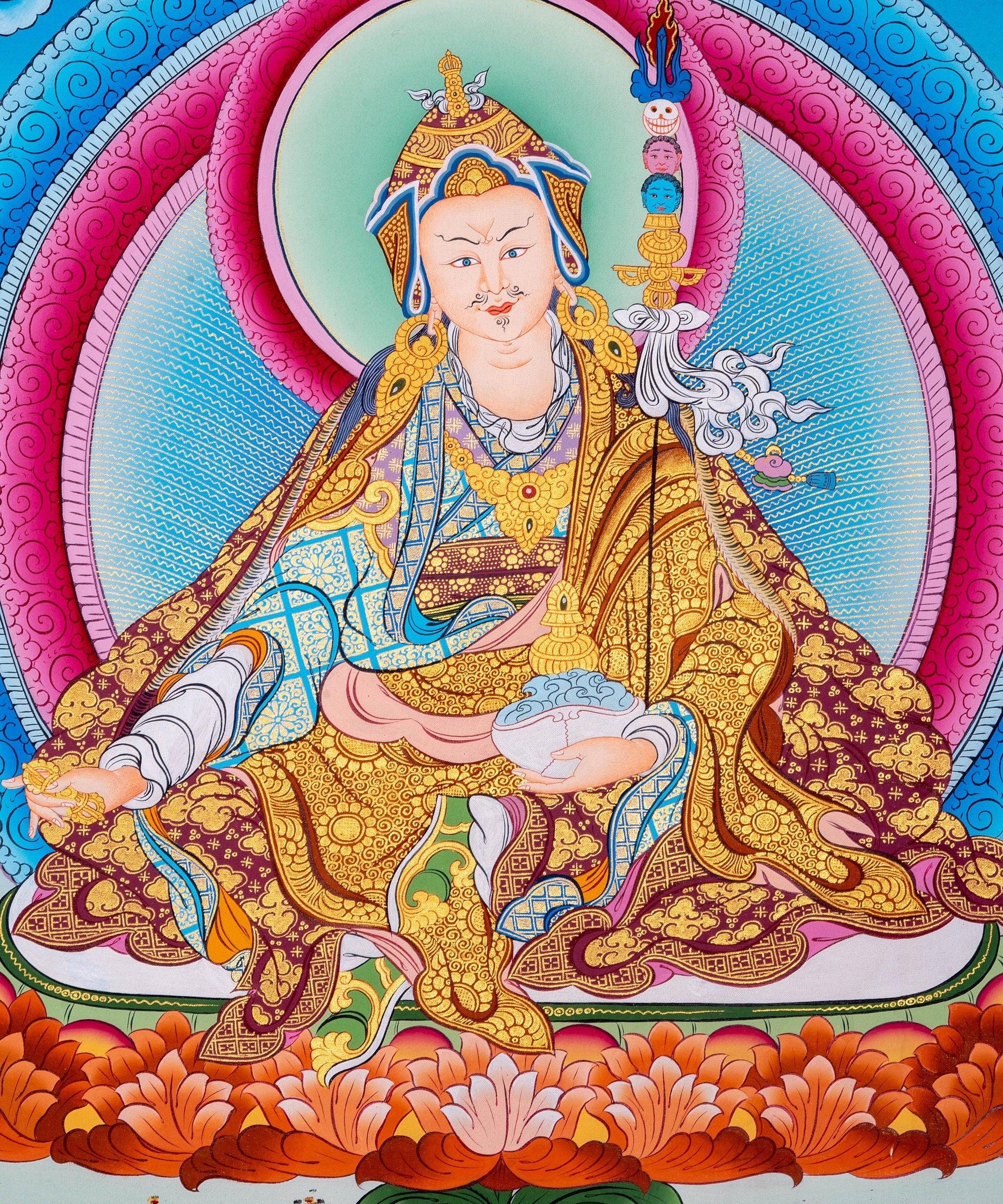 Guru Padmasambhava Thangka Art - Himalayas Shop