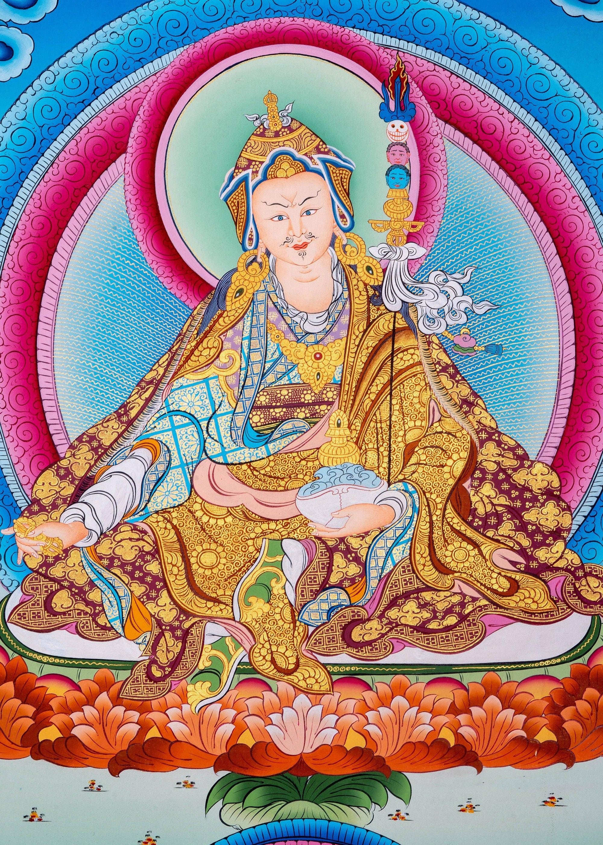 Guru Padmasambhava Thangka Art - Himalayas Shop