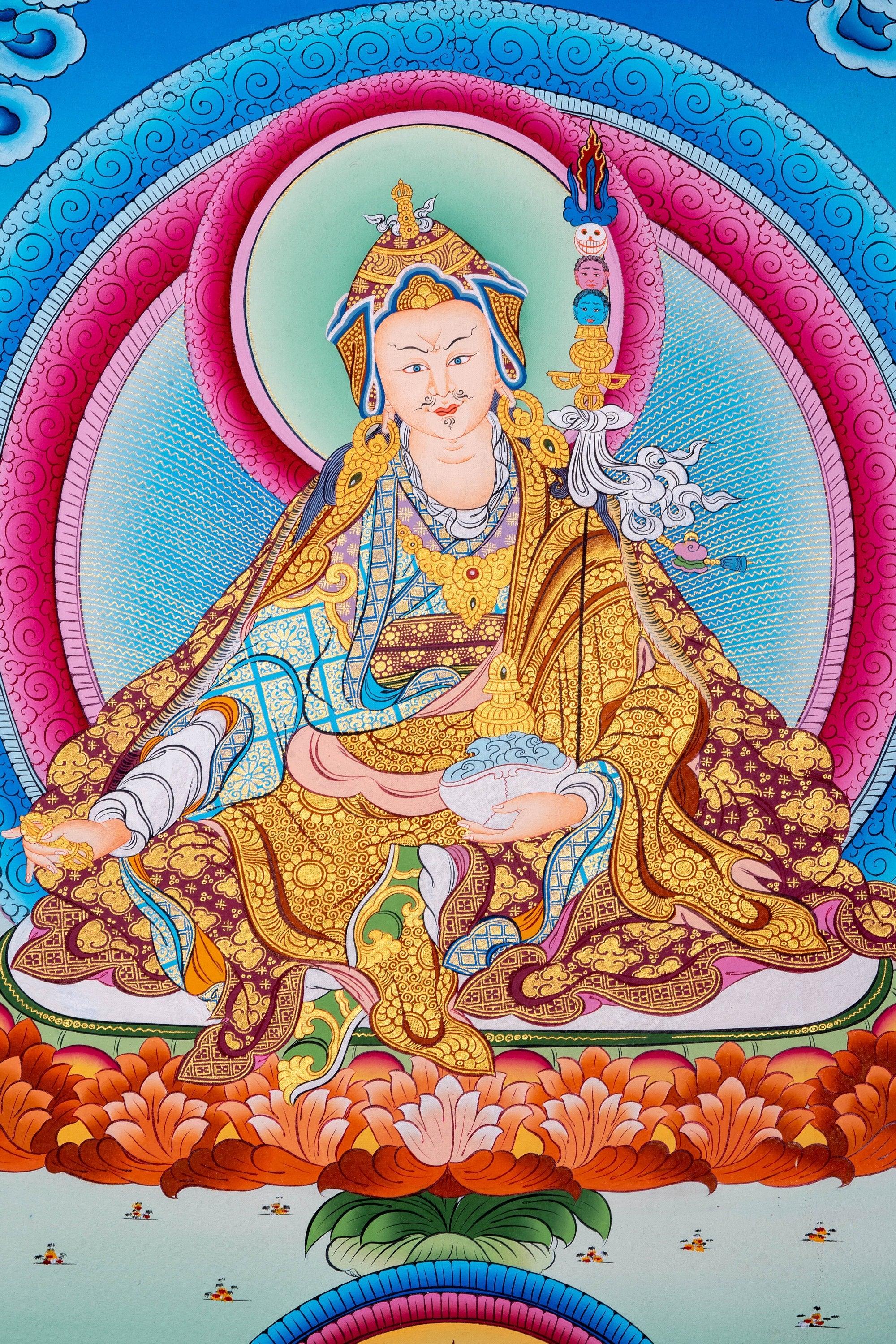 Guru Padmasambhava Thangka Art - Himalayas Shop