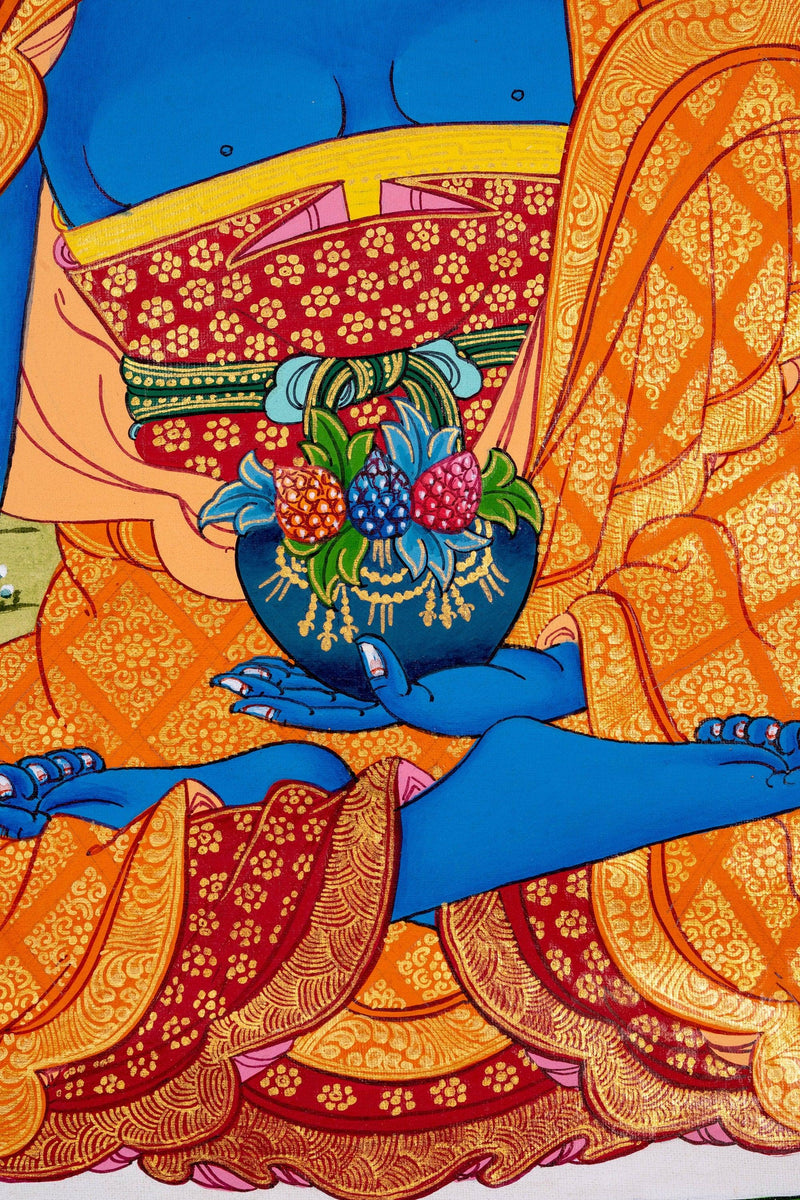 Medicine Buddha Thangka Painting - Himalayas Shop