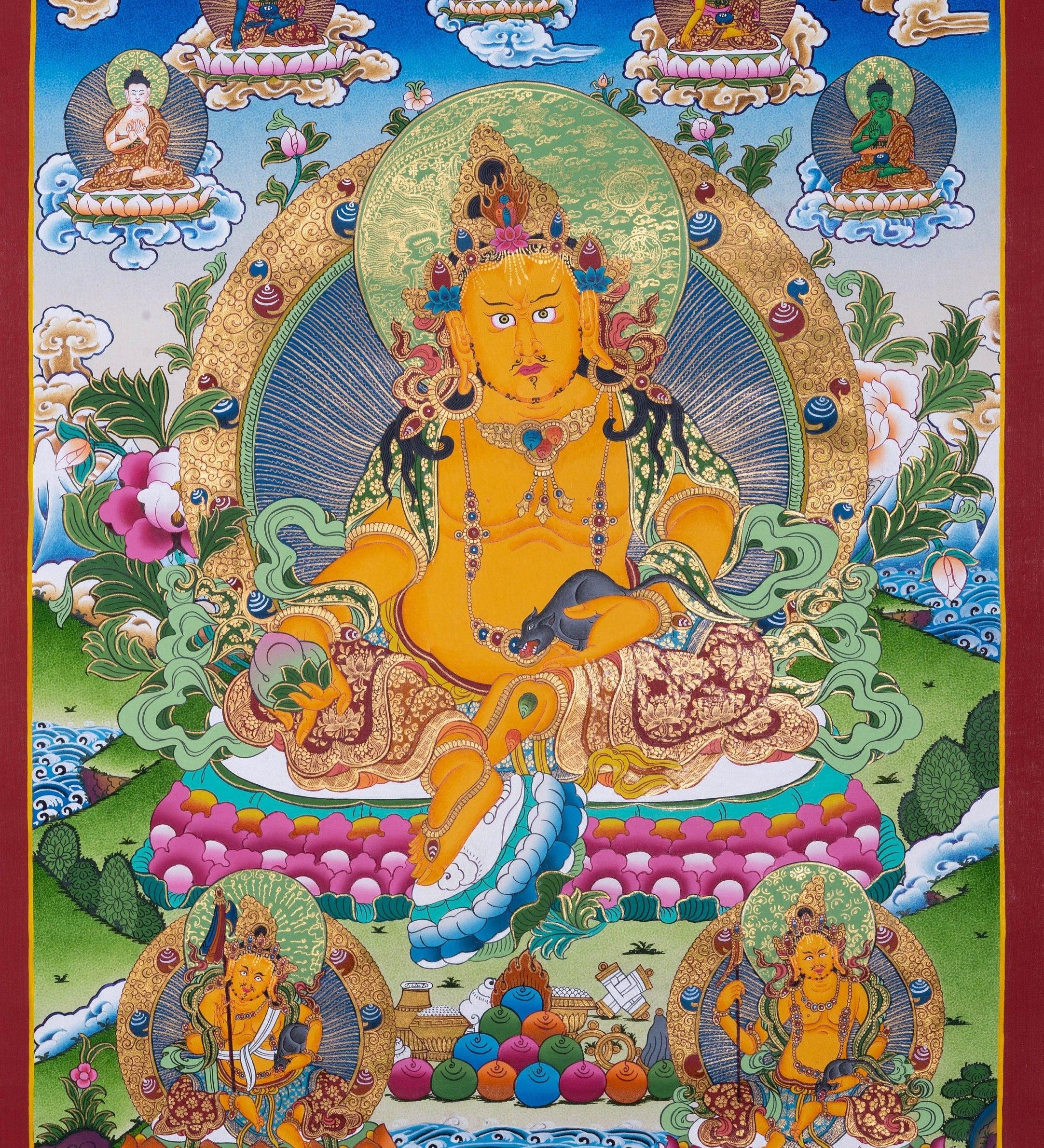 Kuber Thangka Painting - Himalayas Shop