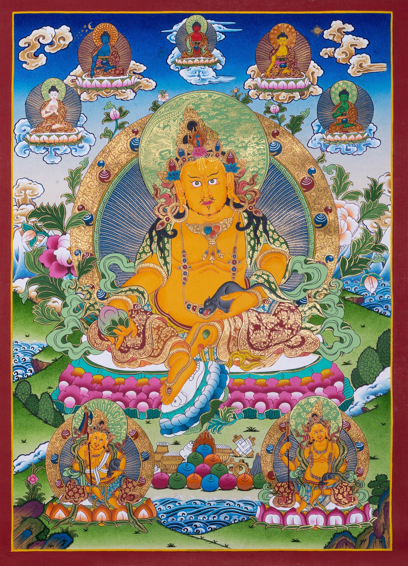 Kuber Thangka Painting - Himalayas Shop