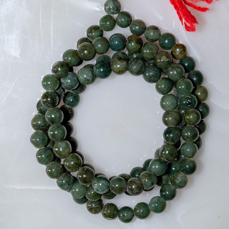 Green Emerald Nexklace- Jhapa Mala for meditation