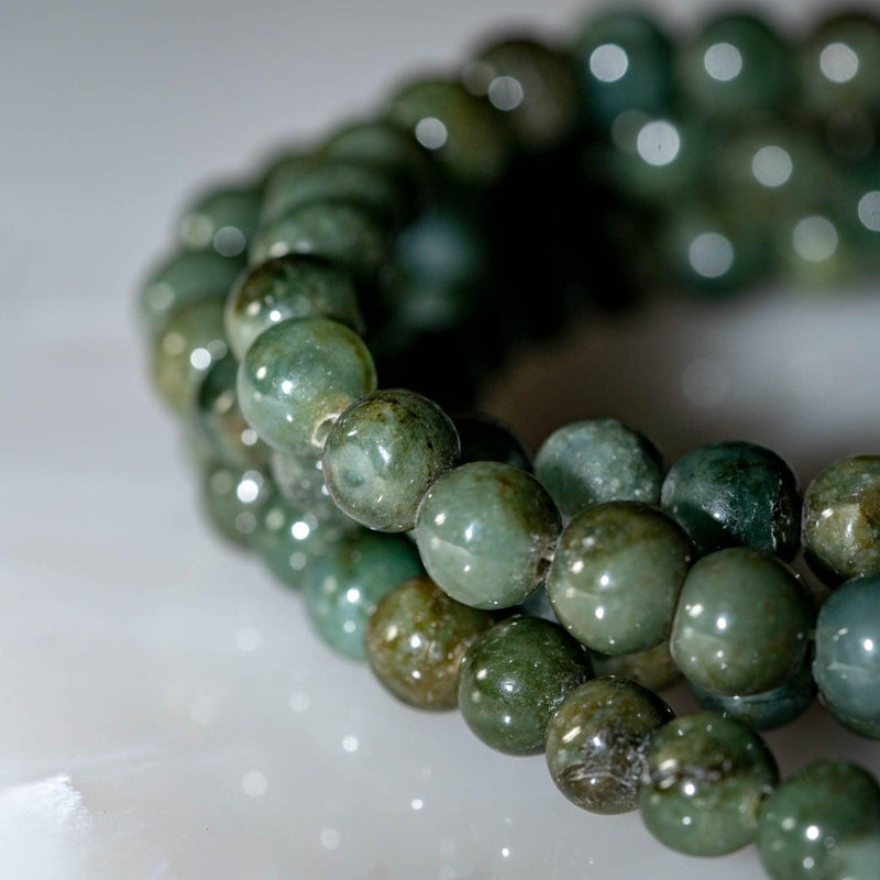 Green Emerald Nexklace- Jhapa Mala for meditation