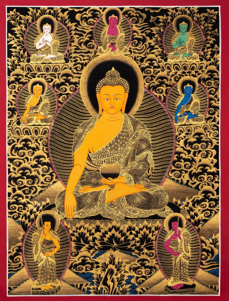 Shakyamuni Buddha thangka painting - Himalayas Shop