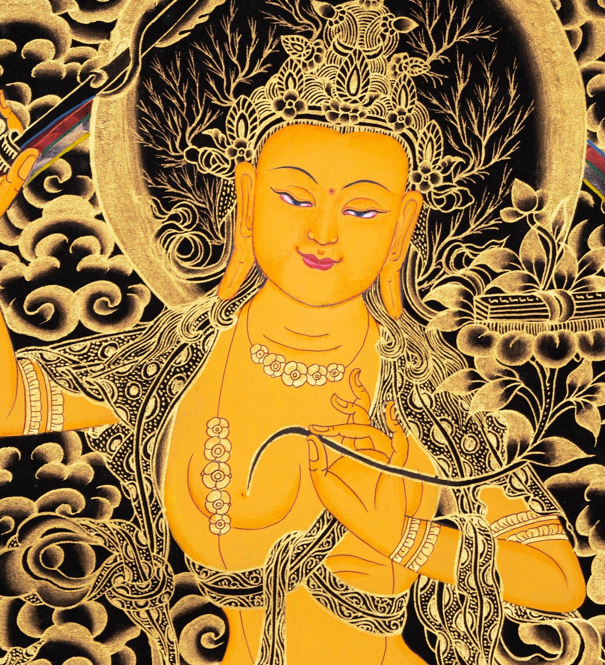 Manjushri Thangka Painting - Himalayas Shop
