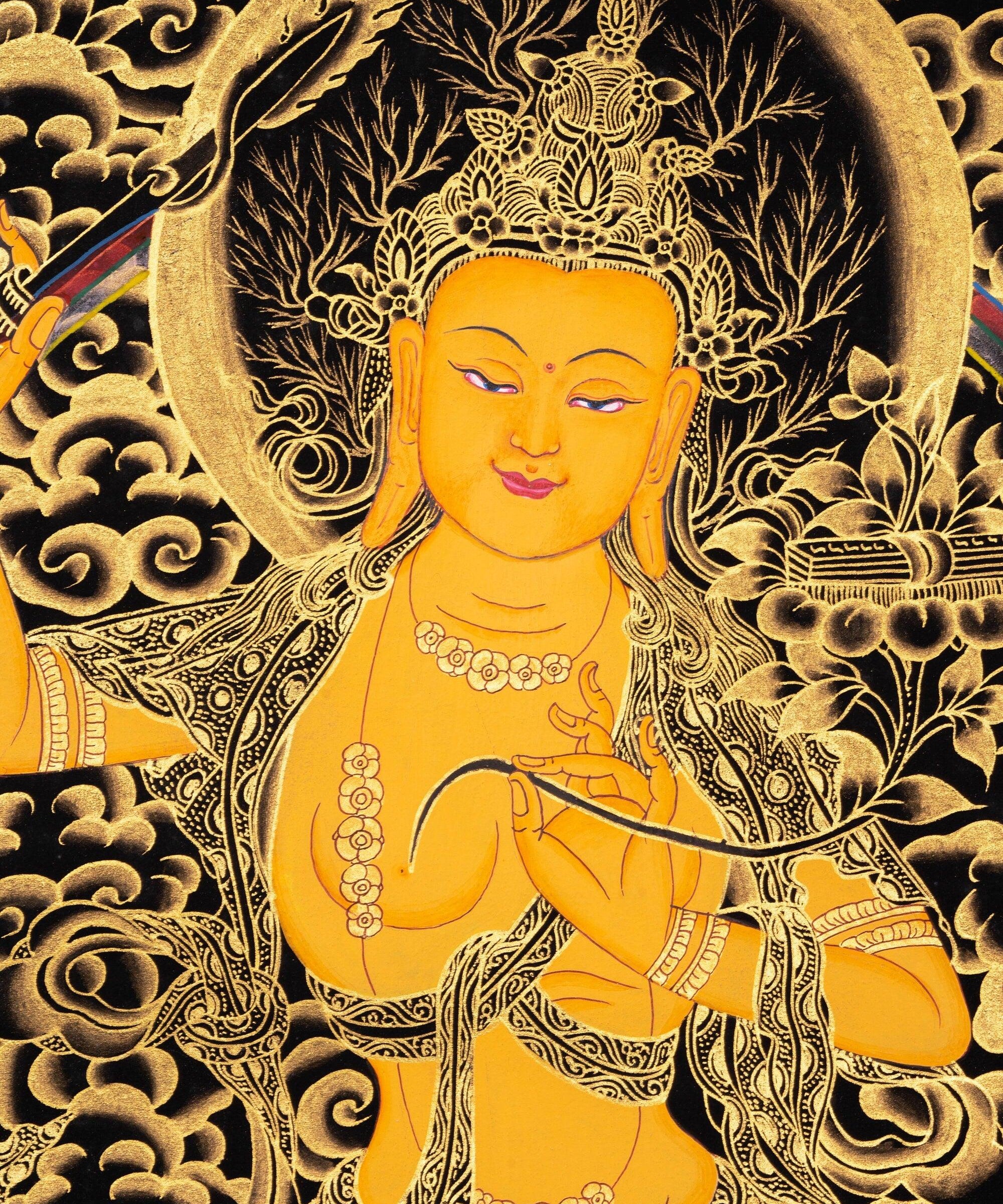 Manjushri Thangka Painting - Himalayas Shop