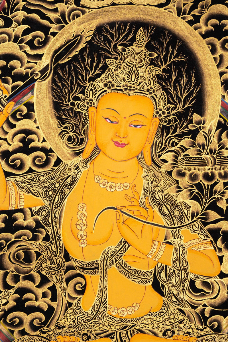 Manjushri Thangka Painting - Himalayas Shop