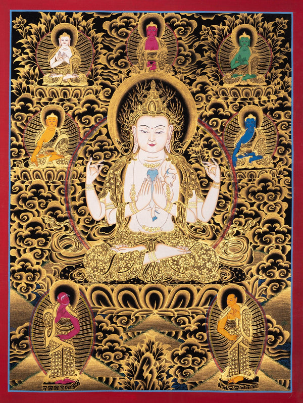 Chengresi Bodhisattva Thangka Painting