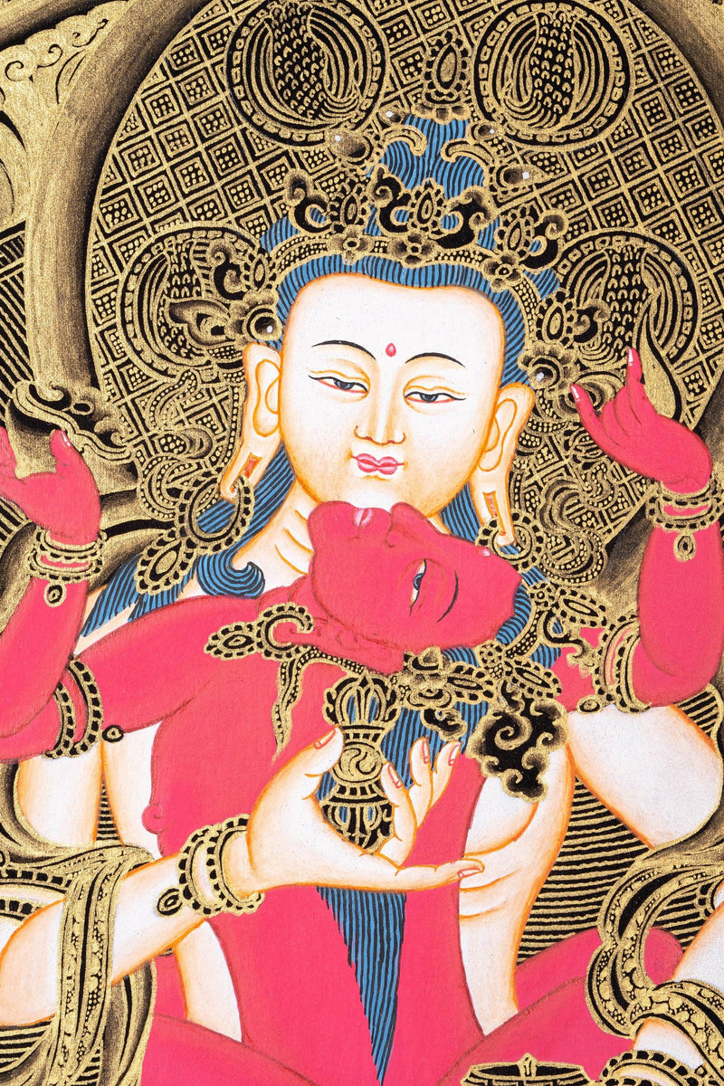 Vajrasattva Shakti Thangka Art - Himalayas Shop