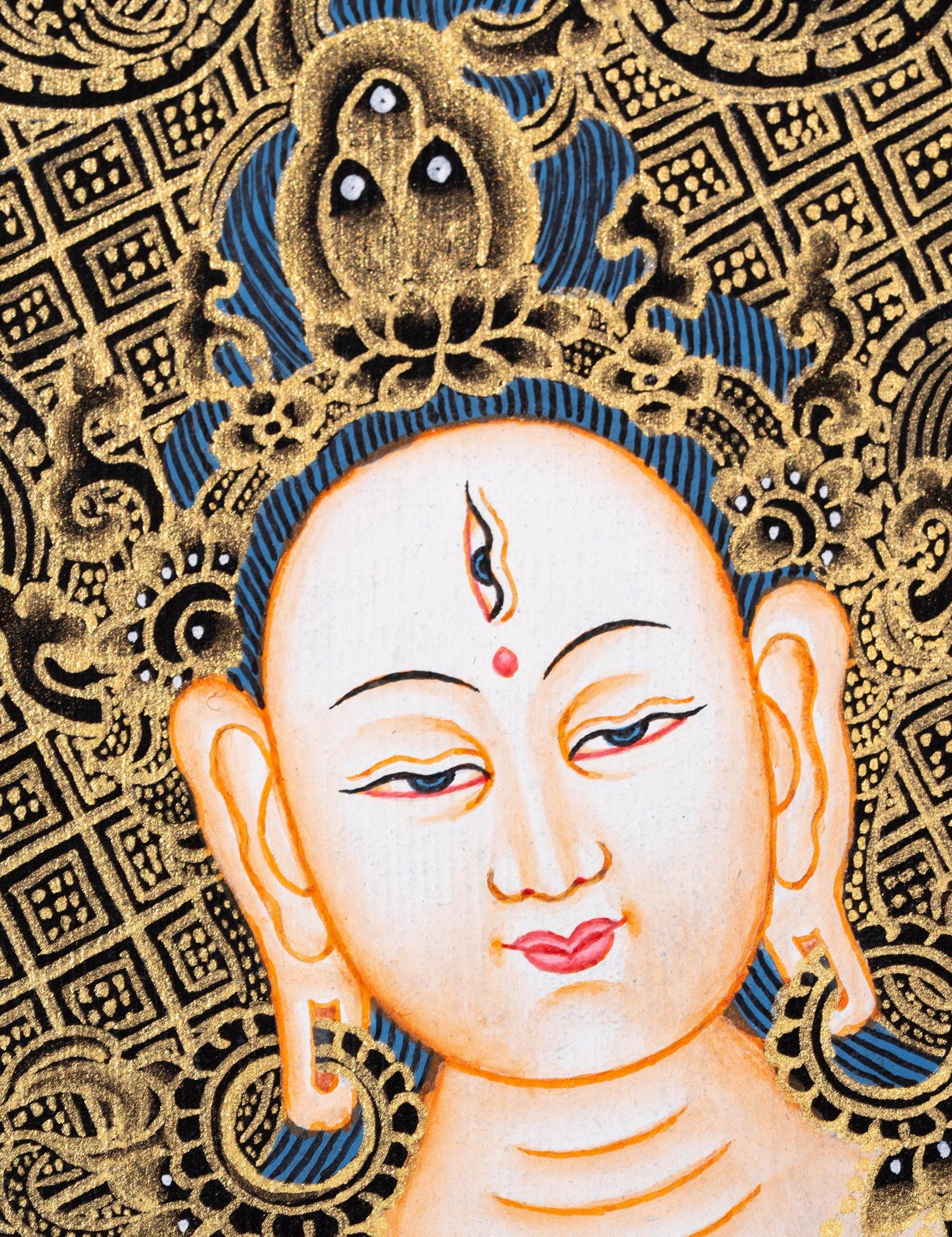 White Tara Thangka Art - Himalayas Shop