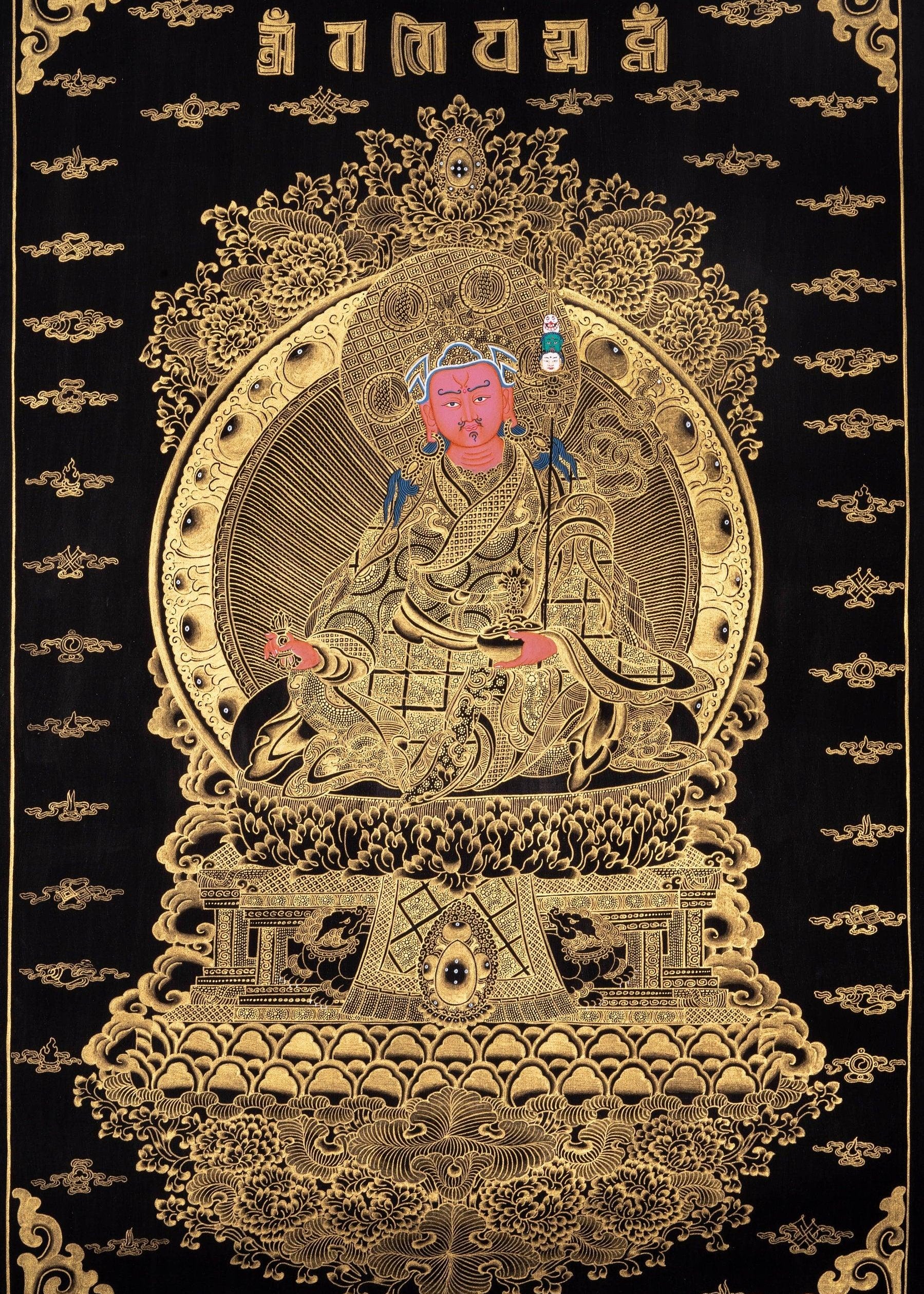 Guru Rinpoche Thangka Painting - Himalayas Shop