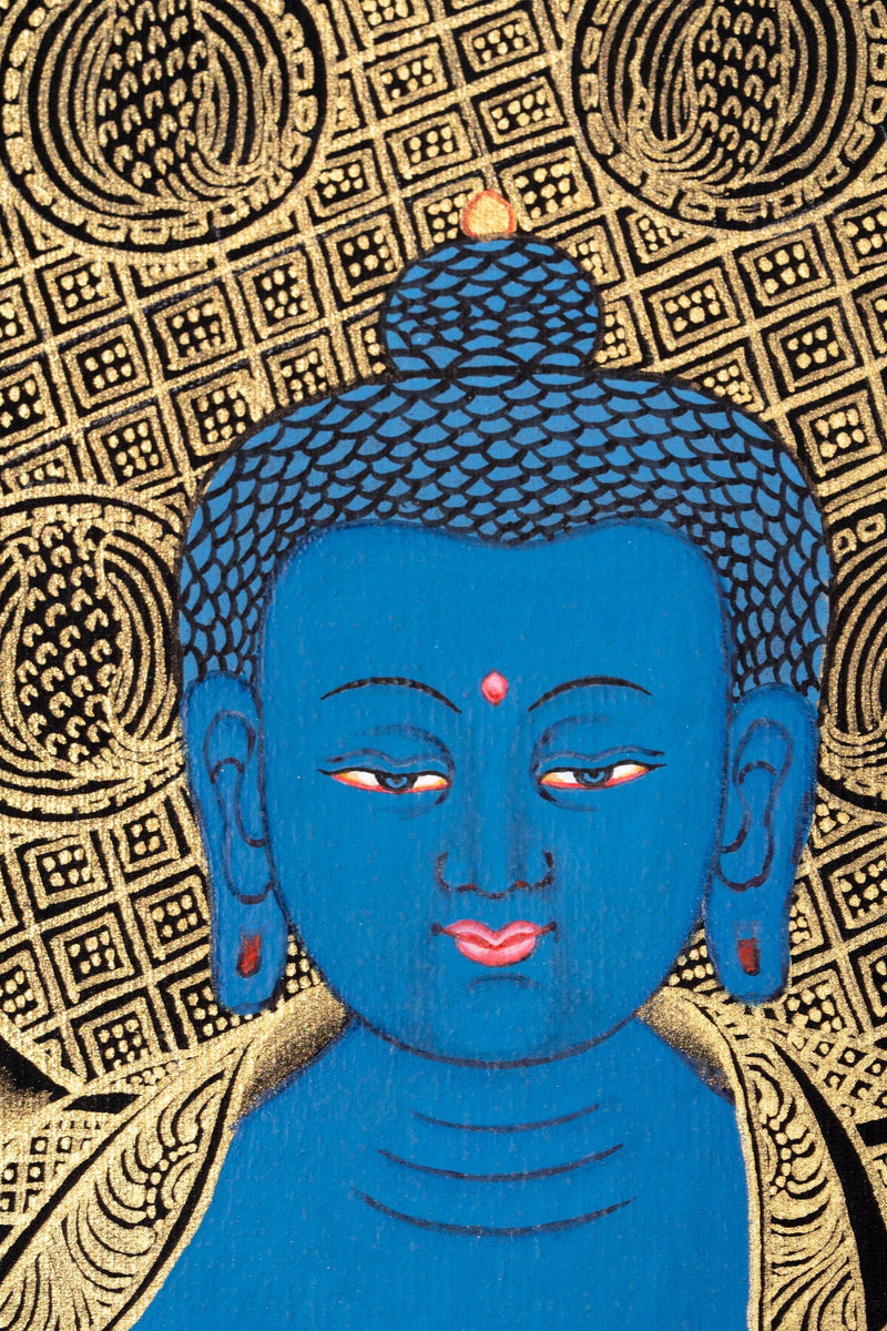 Thangka painting of Bhaisajyaguru - Himalayas Shop
