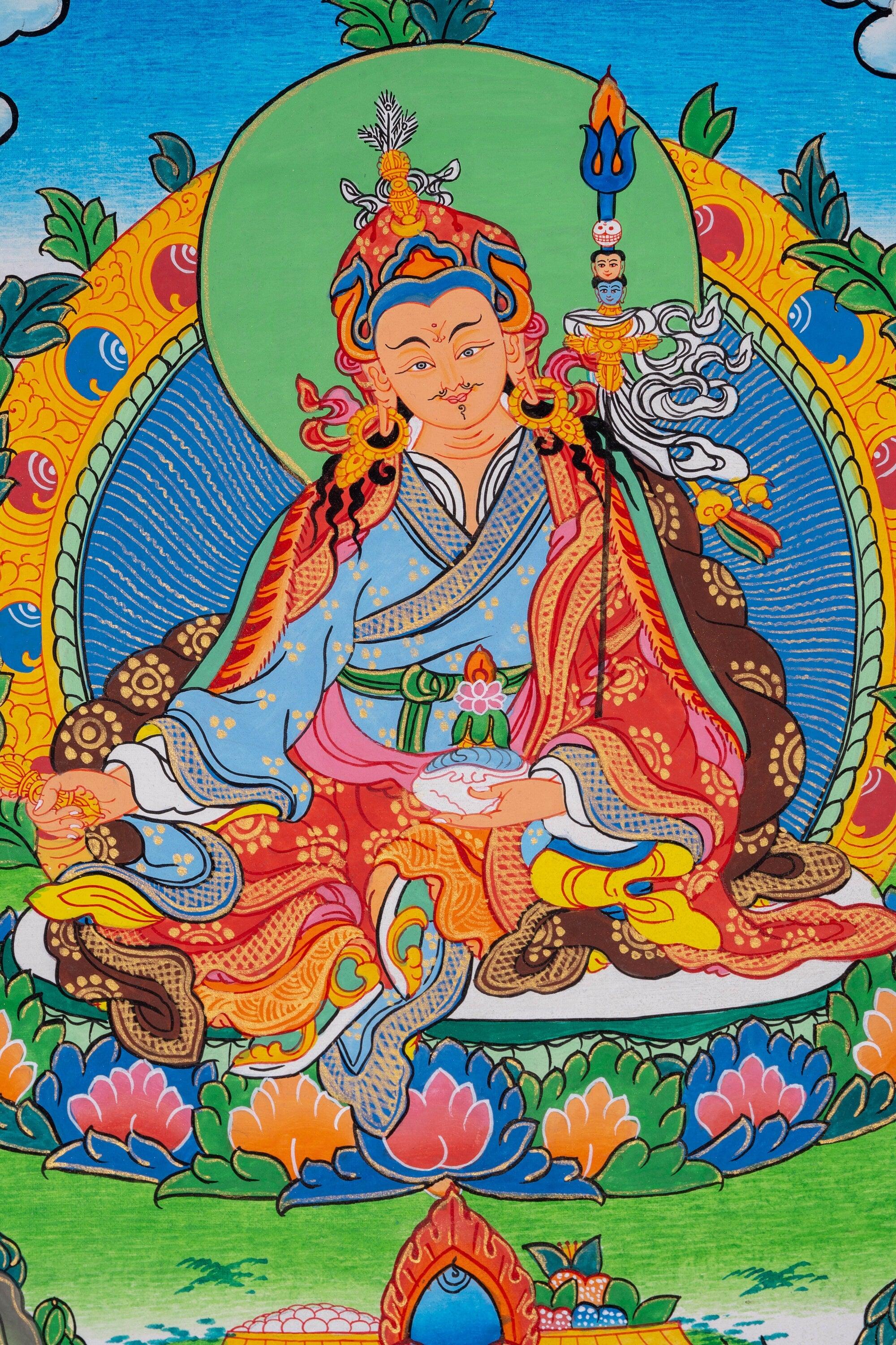 Guru Rinpoche Thangka Painting - Himalayas Shop