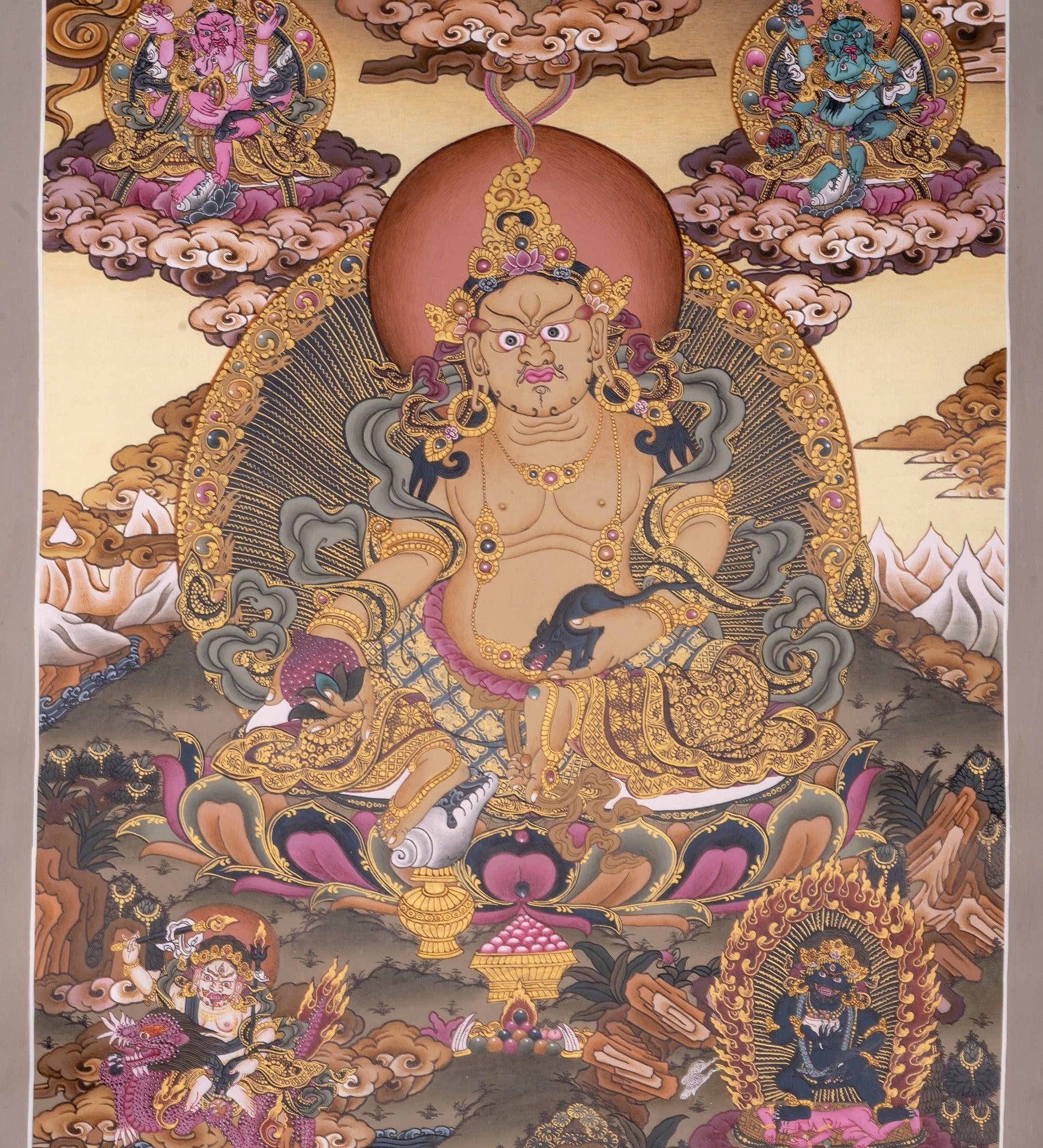 Zambala Thangka Painting - Himalayas Shop