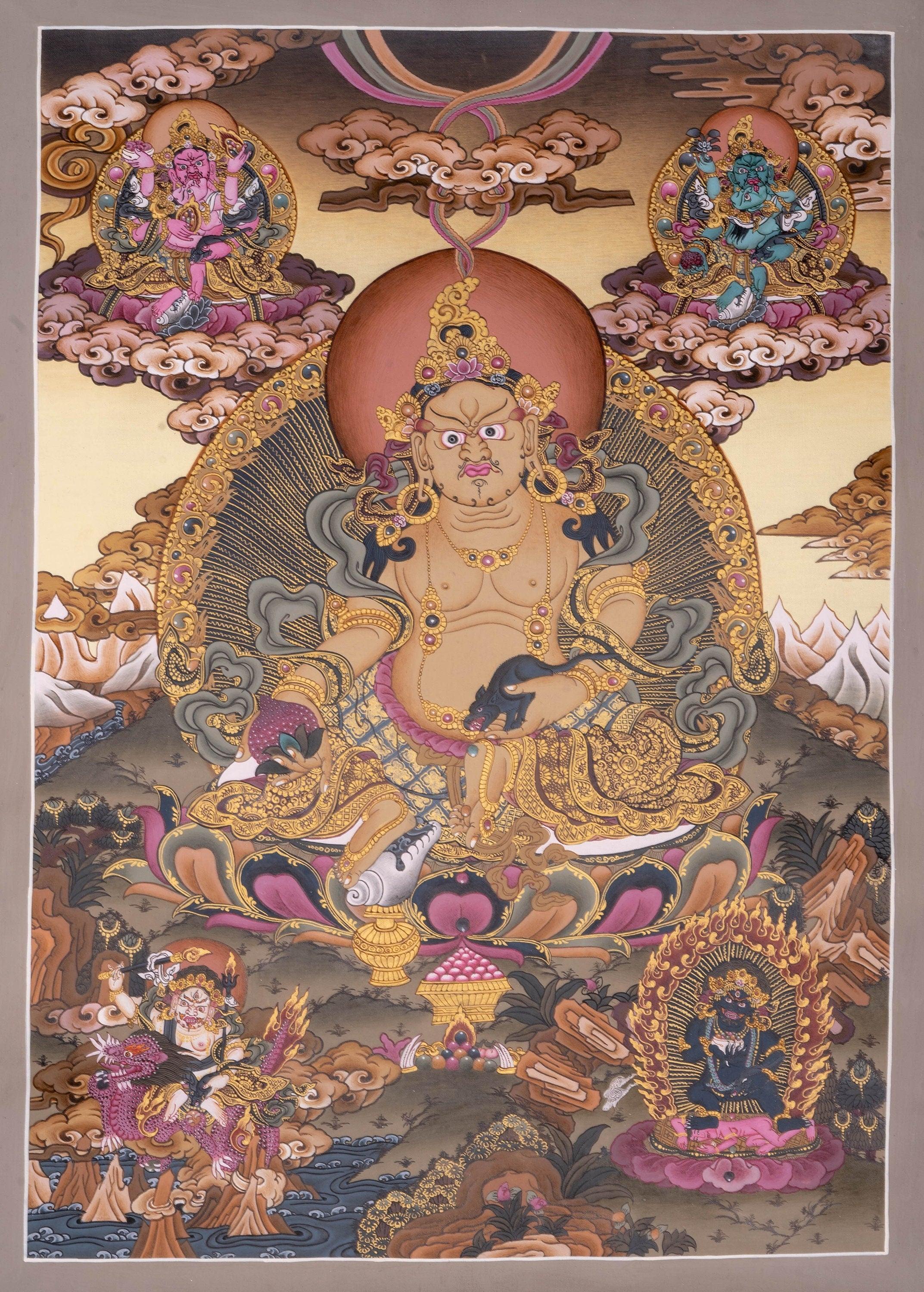 Zambala Thangka Painting - Himalayas Shop