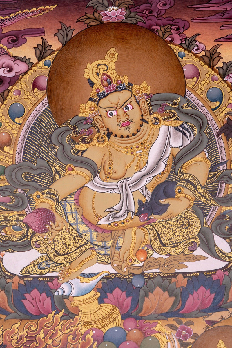 Zambala Thangka Canvas Art - Himalayas Shop