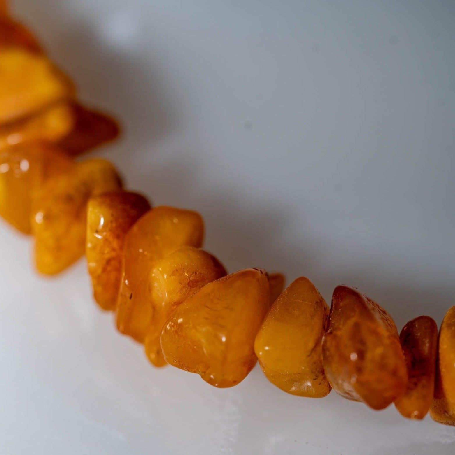 Amber Chips Mala - Women Necklace of Natural stone for sacral chakra