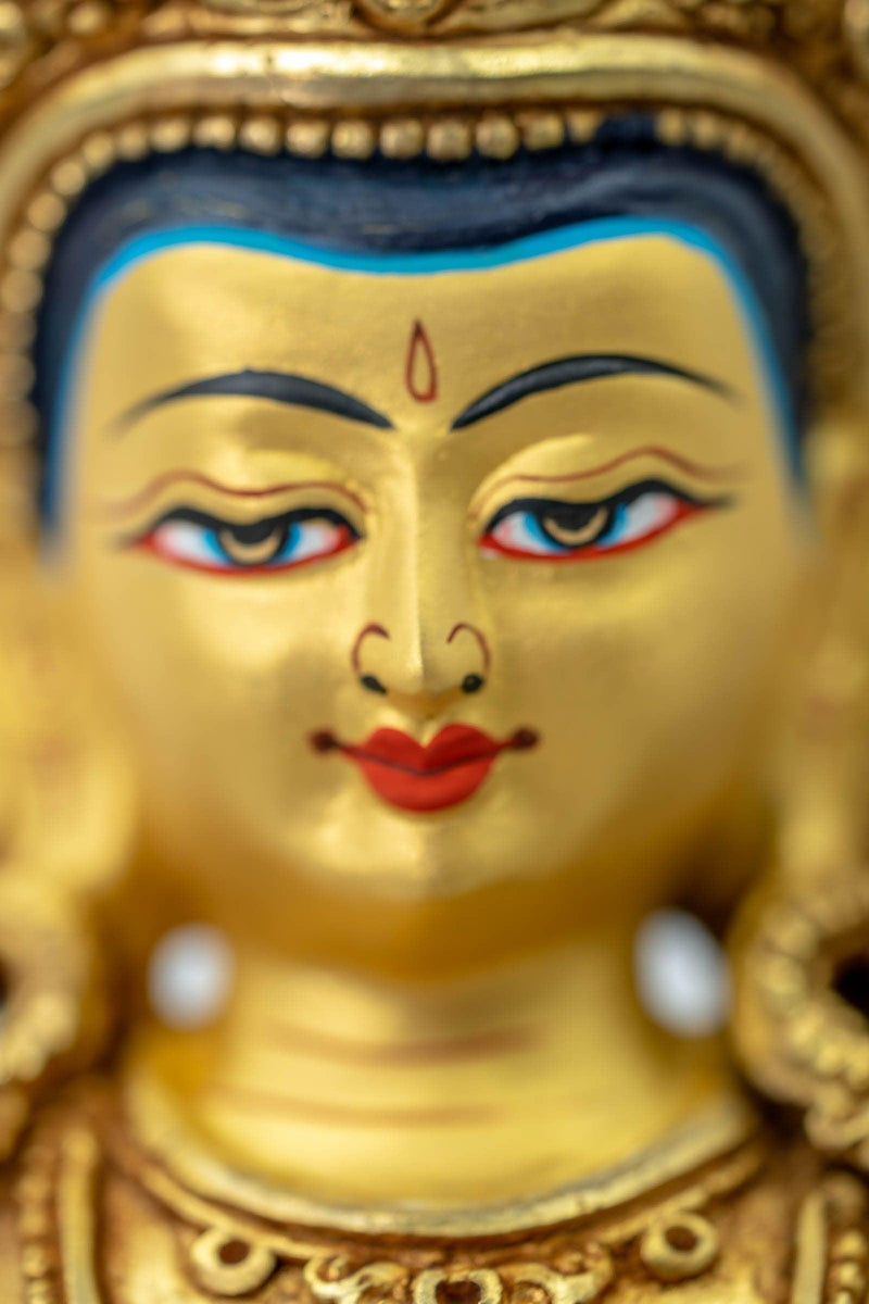 Chenrezig Bodhisattva Gold Plated Statue - Himalayas Shop