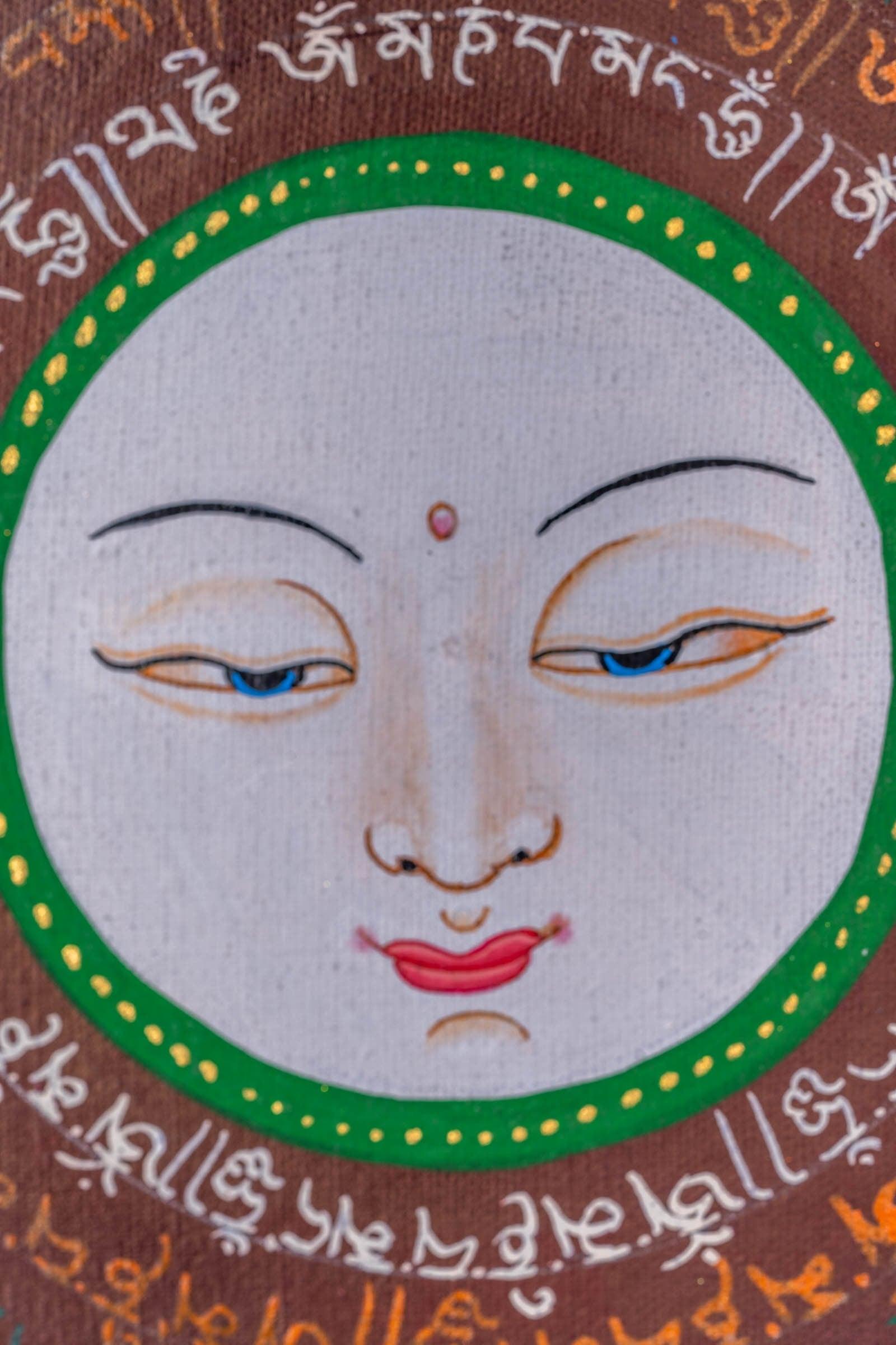 Buddha Eye Mantra Mandala Thangka Painting - Himalayas Shop