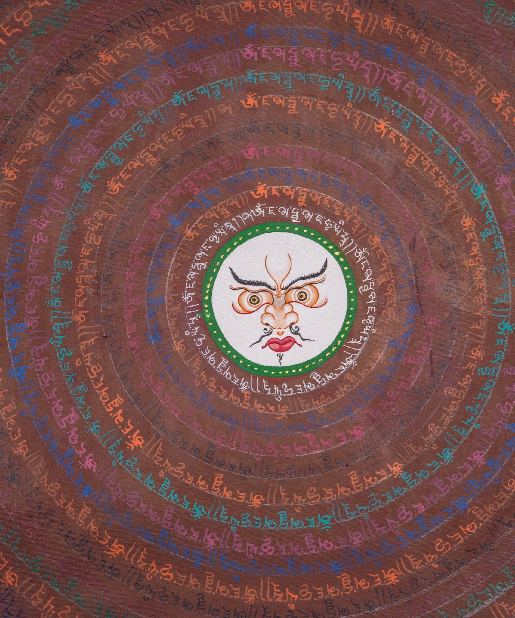 Buddha Eye Mantra Mandala Thangka Painting - Himalayas Shop