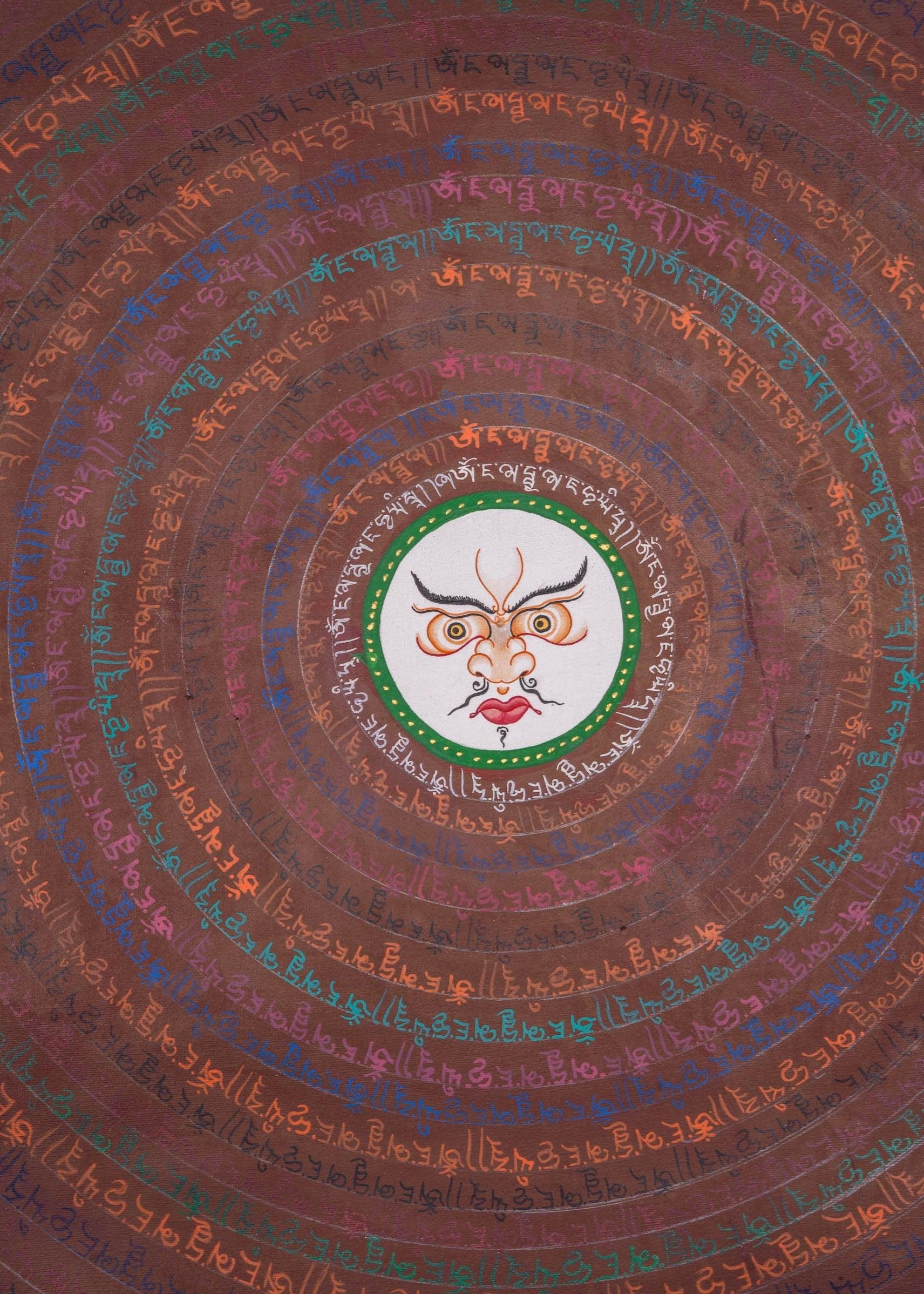 Buddha Eye Mantra Mandala Thangka Painting - Himalayas Shop