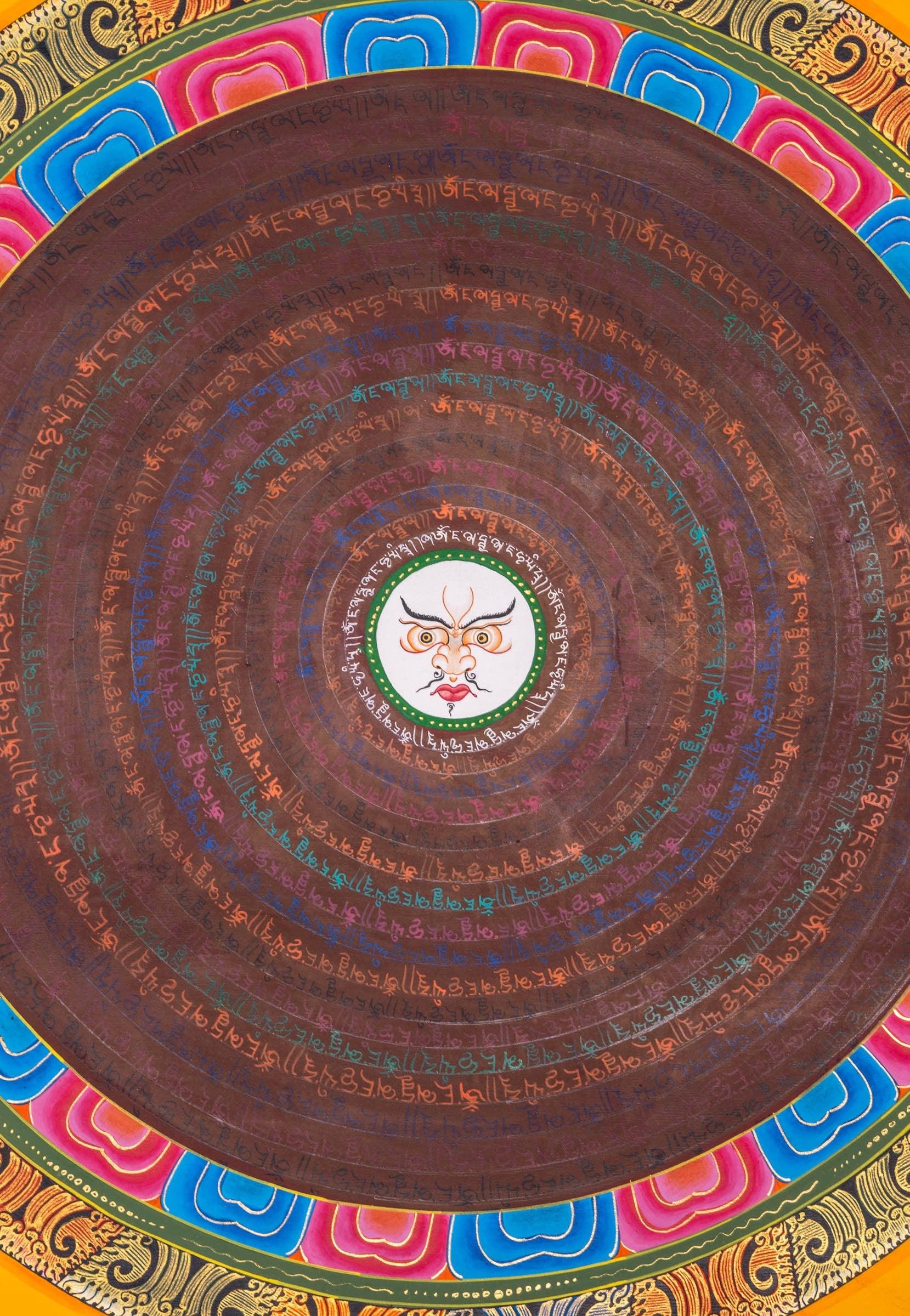 Buddha Eye Mantra Mandala Thangka Painting - Himalayas Shop