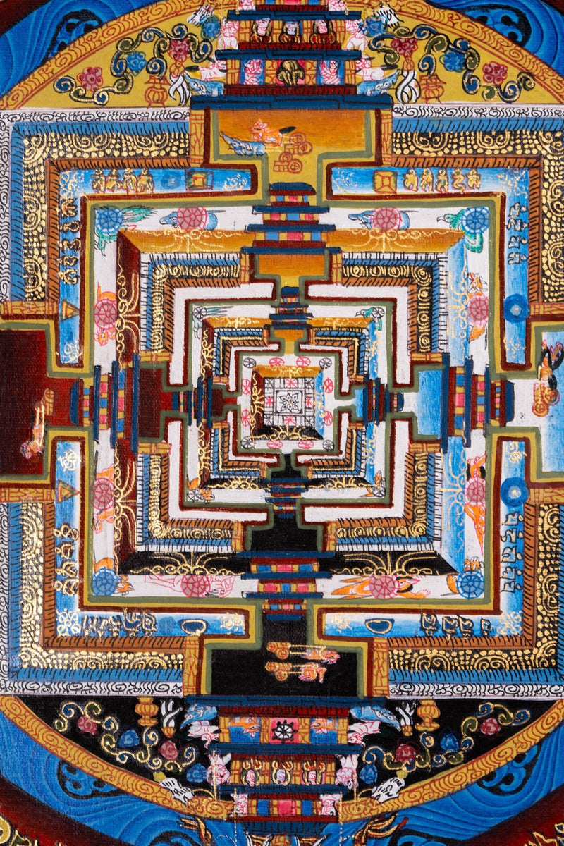 Lotus Kalachakra Mandala Thangka Art - Himalayas Shop