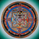 Hand Drawn Kalachakra Mandala Thangka Art - Himalayas Shop