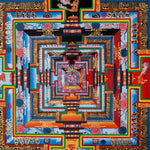 Hand Drawn Kalachakra Mandala Thangka Art - Himalayas Shop