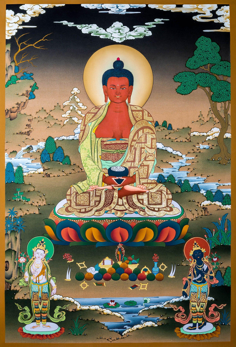 Amitabha Buddha Thangka Painting