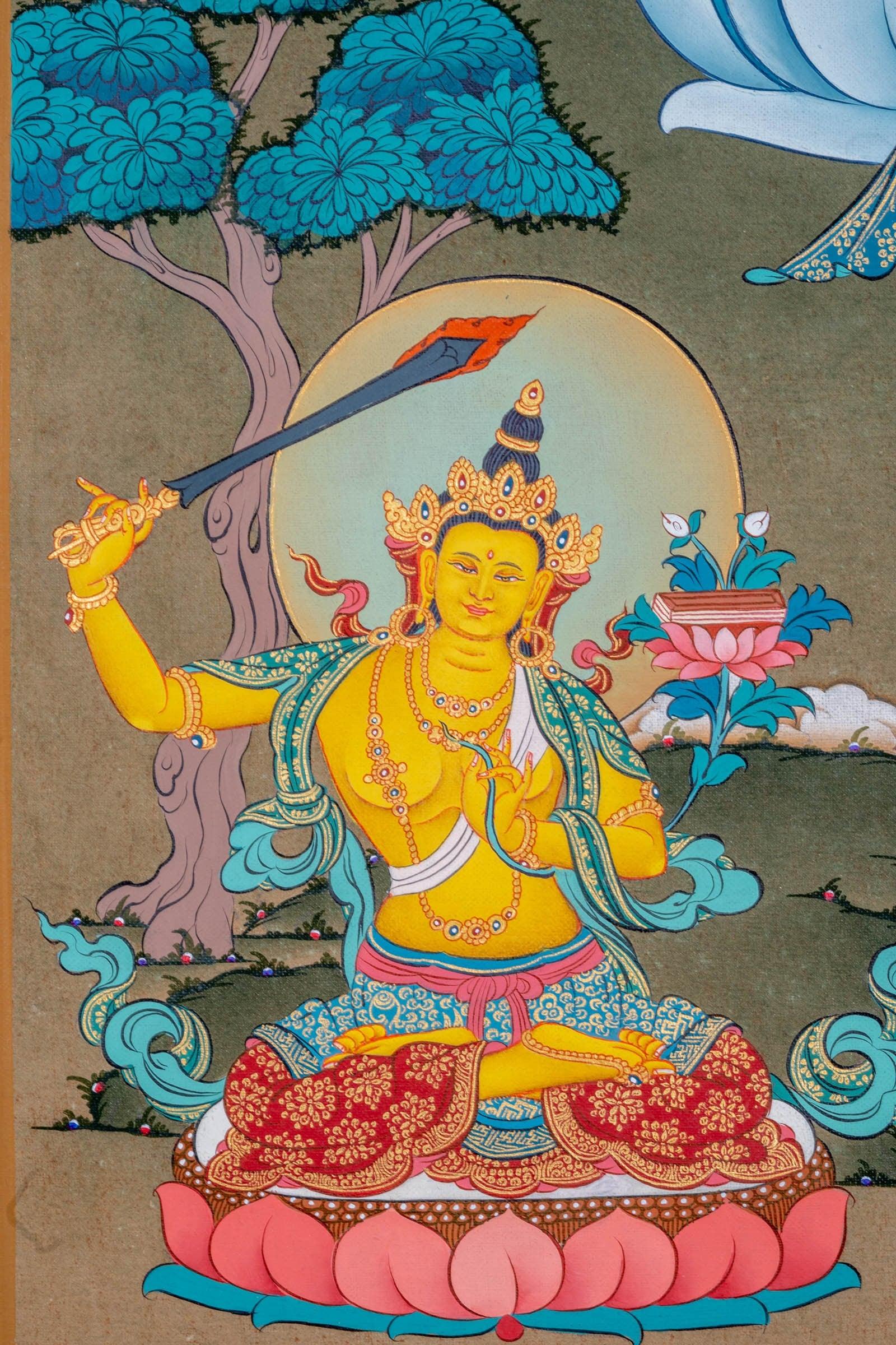 Chengresi Bodhisattva Thangka Painting - Himalayas Shop