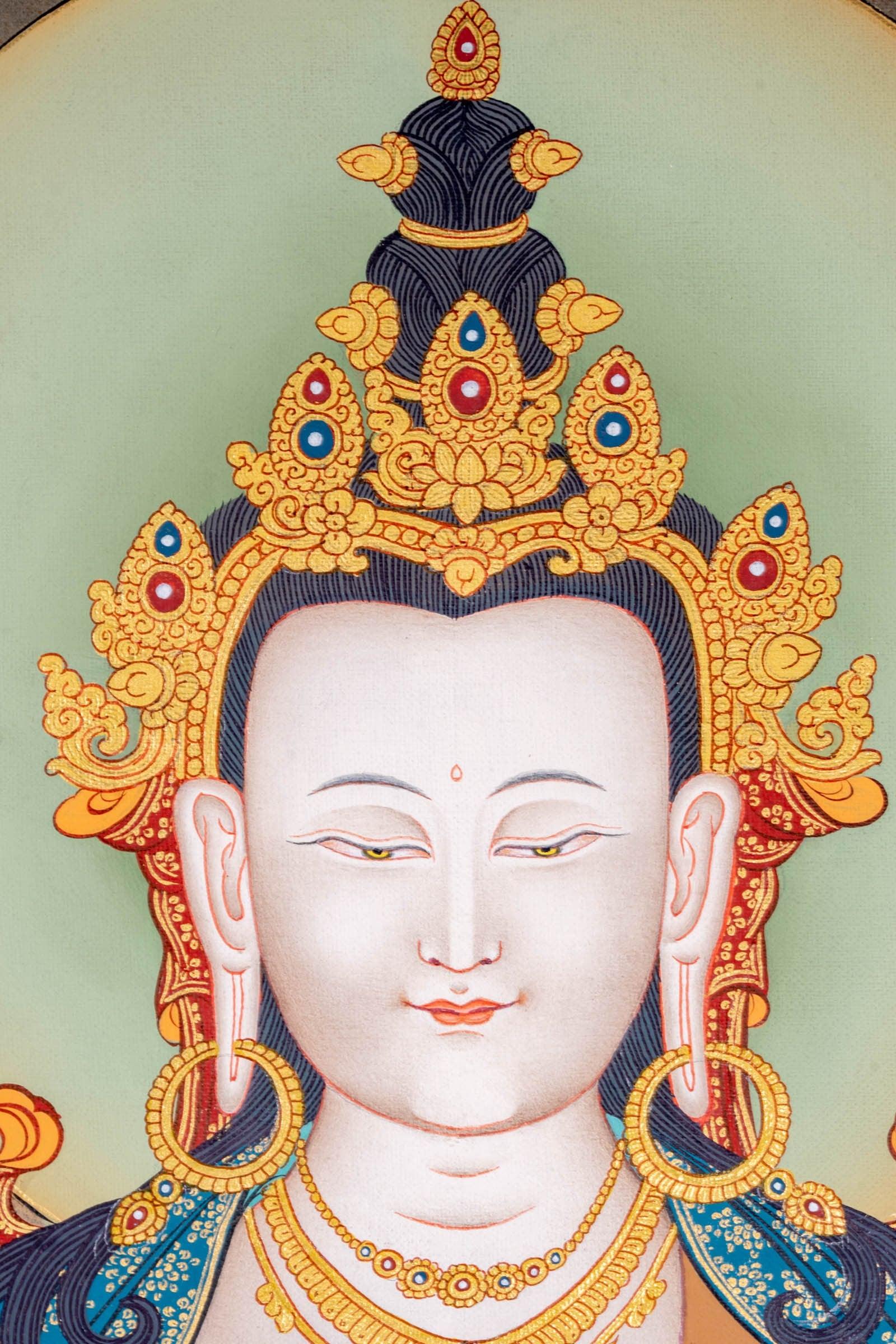 Chengresi Bodhisattva Thangka Painting - Himalayas Shop