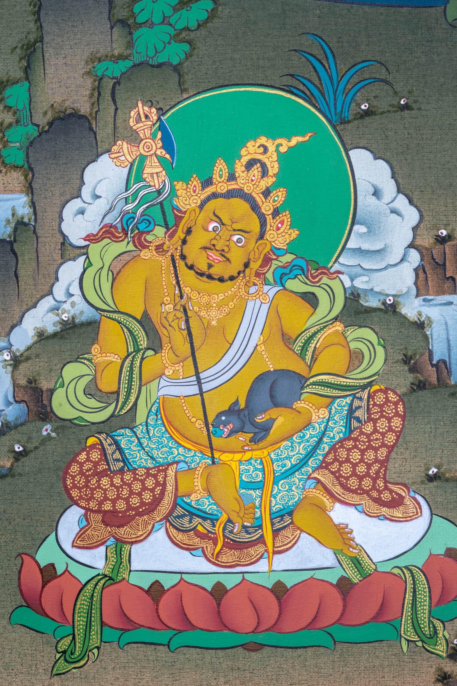Zambala Thangka Painting - Himalayas Shop