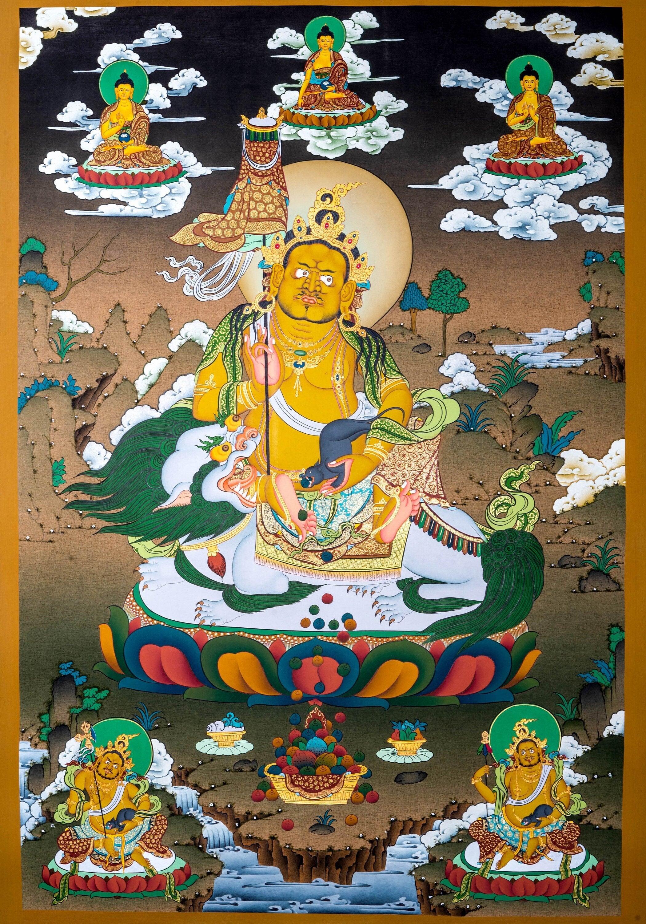 Zambala Thangka Painting - Himalayas Shop