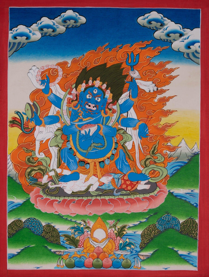 Mahakala Thangka painting - Himalayas Shop