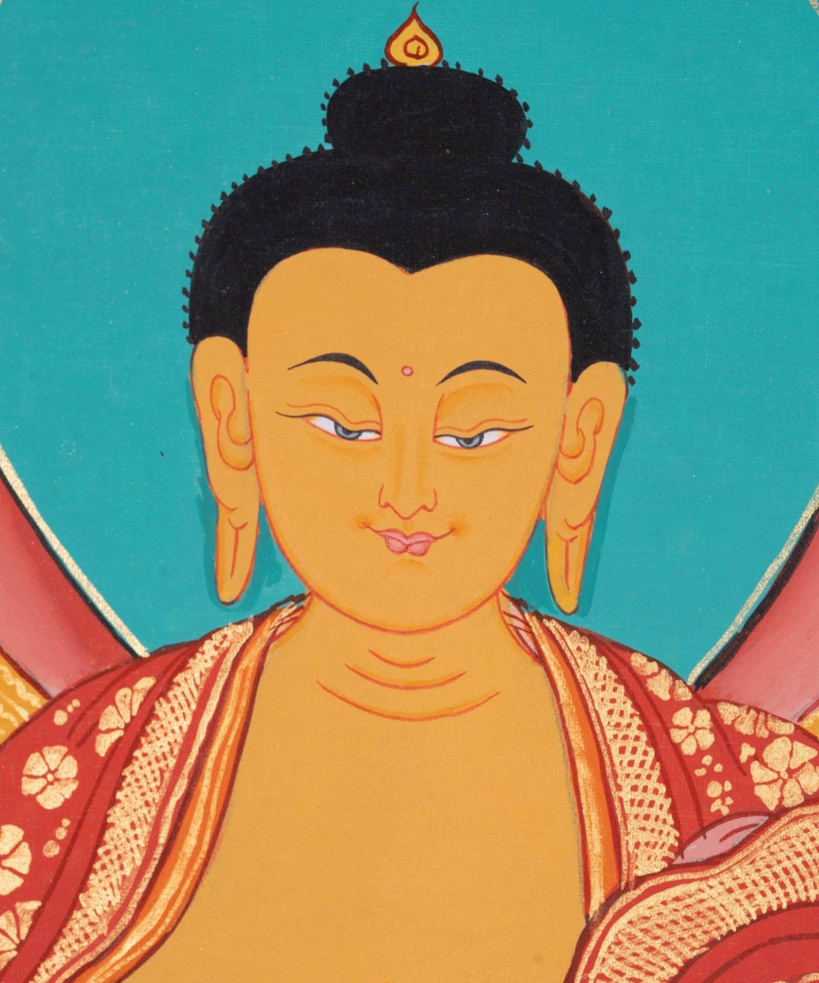Shakyamuni Buddha thangka painting from Nepale - Himalayas Shop