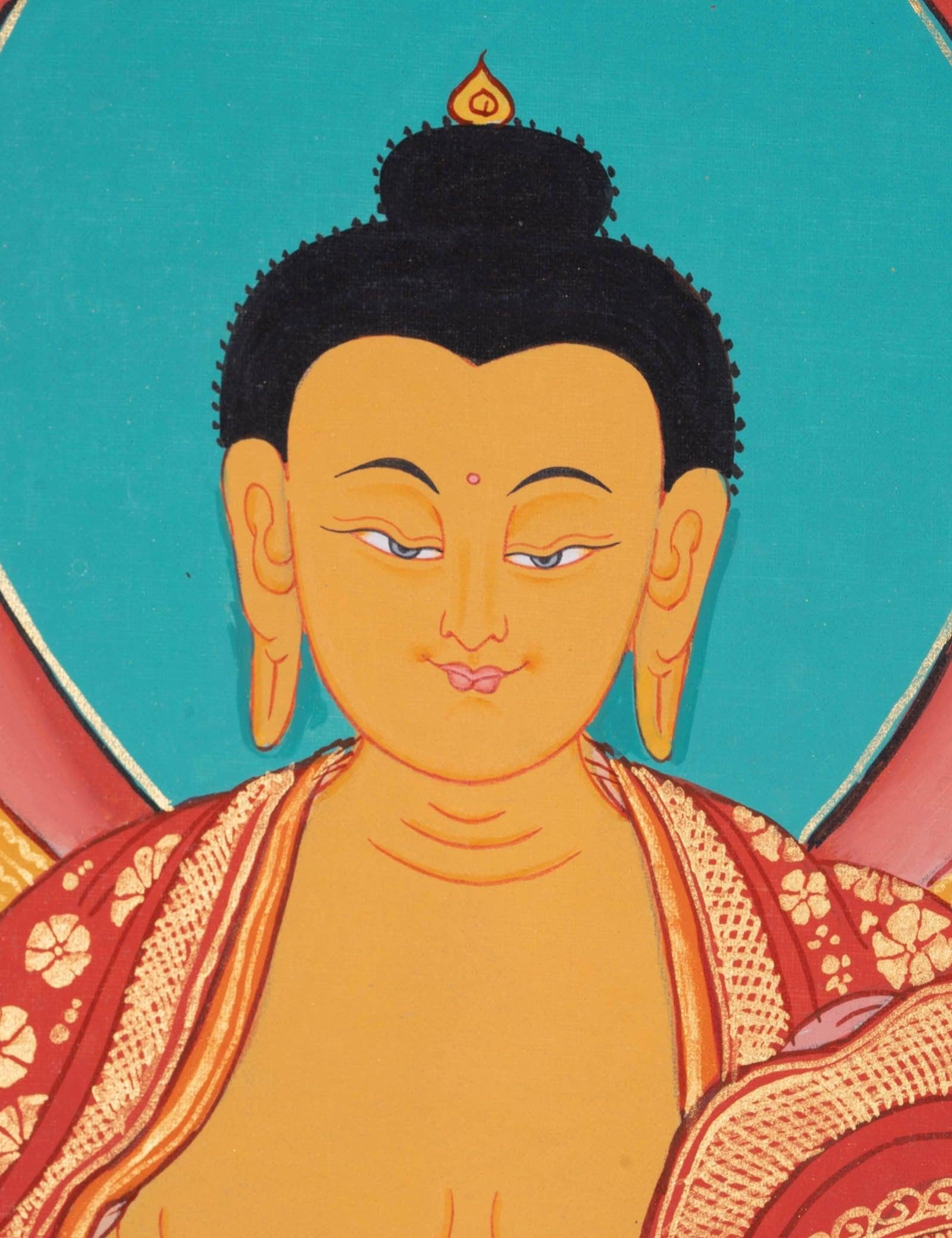 Shakyamuni Buddha thangka painting from Nepale - Himalayas Shop