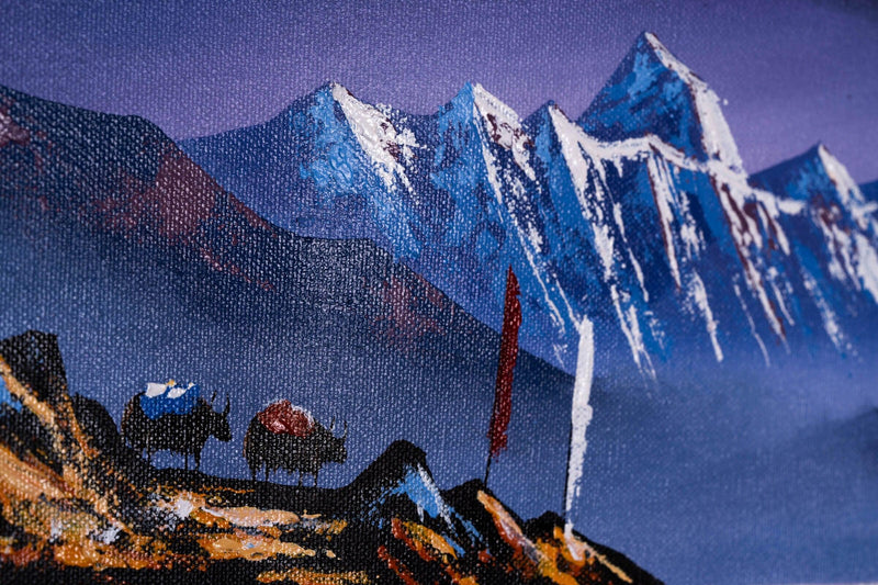 Mount Everest Oil Painting - Himalayas Shop