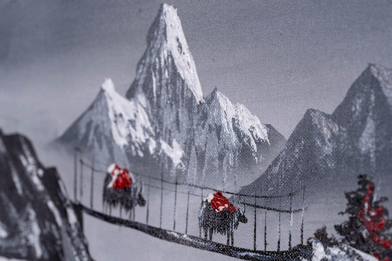 Everest with Ama Dablam - Oil Painting - Himalayas Shop