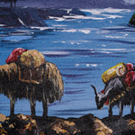 Mount Everest and Mt Ama Dublam Oil Painting - Himalayas Shop