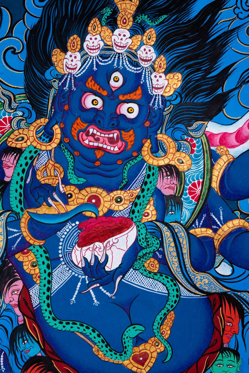 6 arm Mahakala Thangka Painting - Himalayas Shop