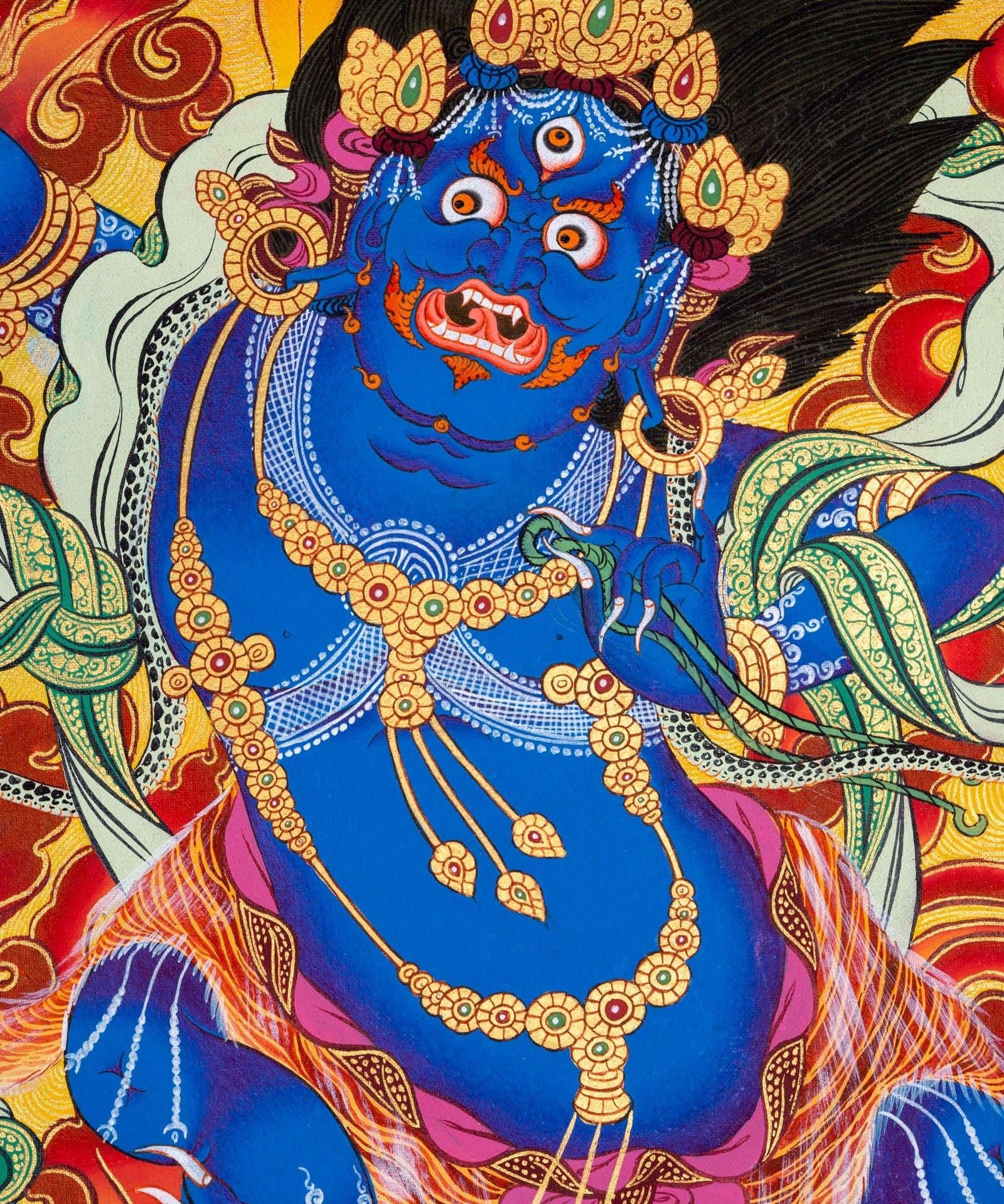 Vajrapani Buddhist Thangka Painting - Himalayas Shop
