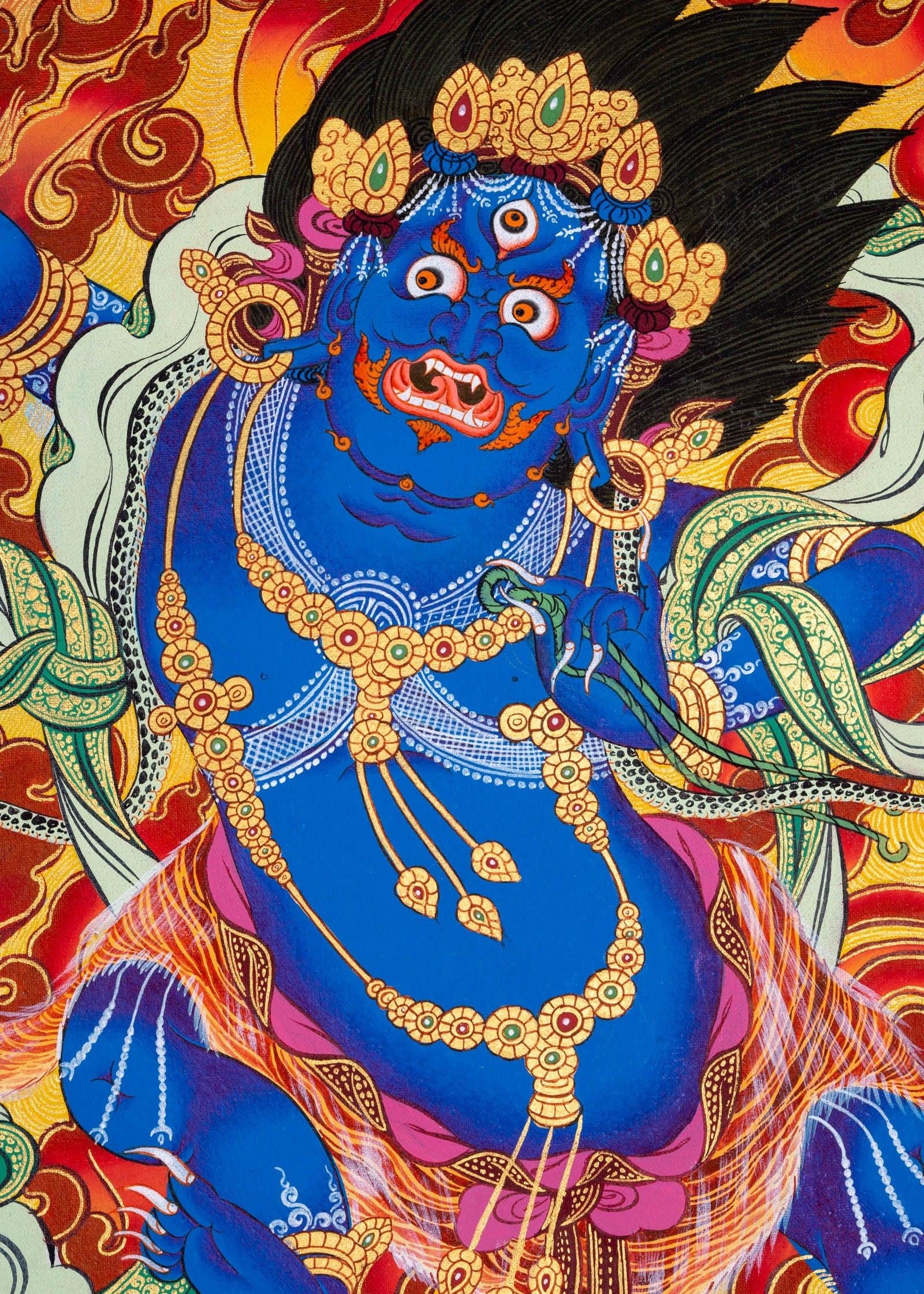 Vajrapani Buddhist Thangka Painting - Himalayas Shop