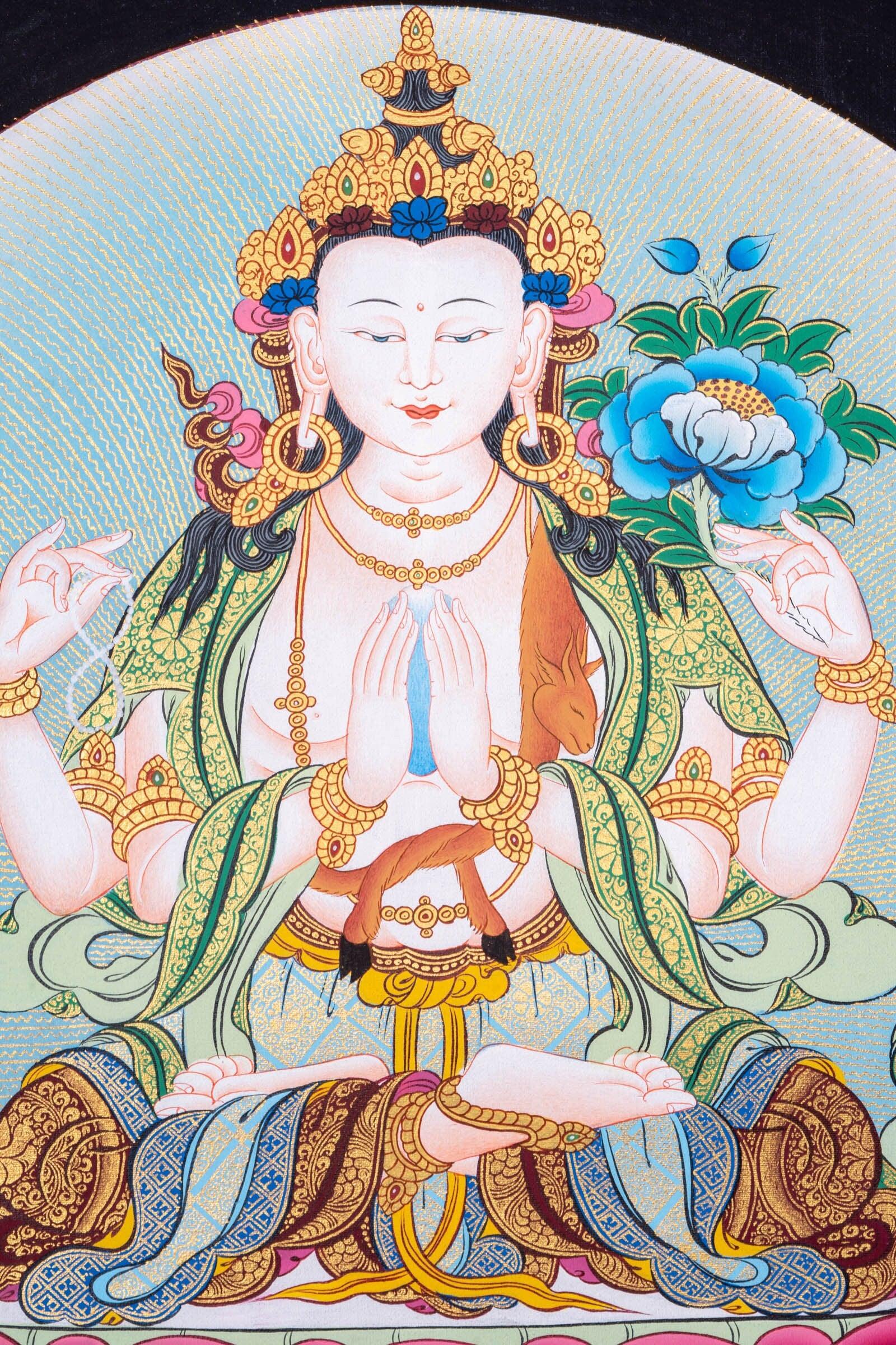 Chengresi Thangka Painting - Himalayas Shop