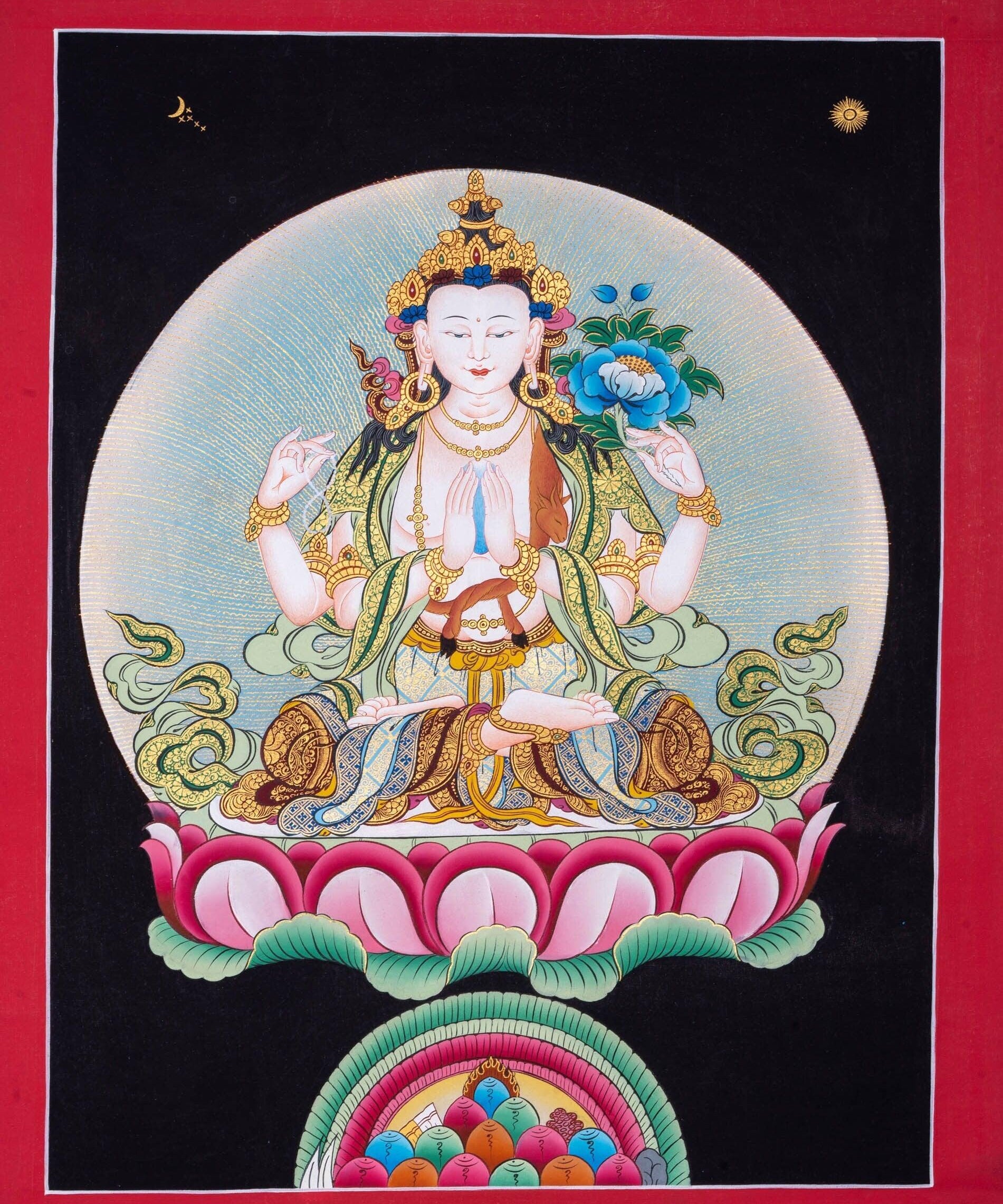 Chengresi Thangka Painting