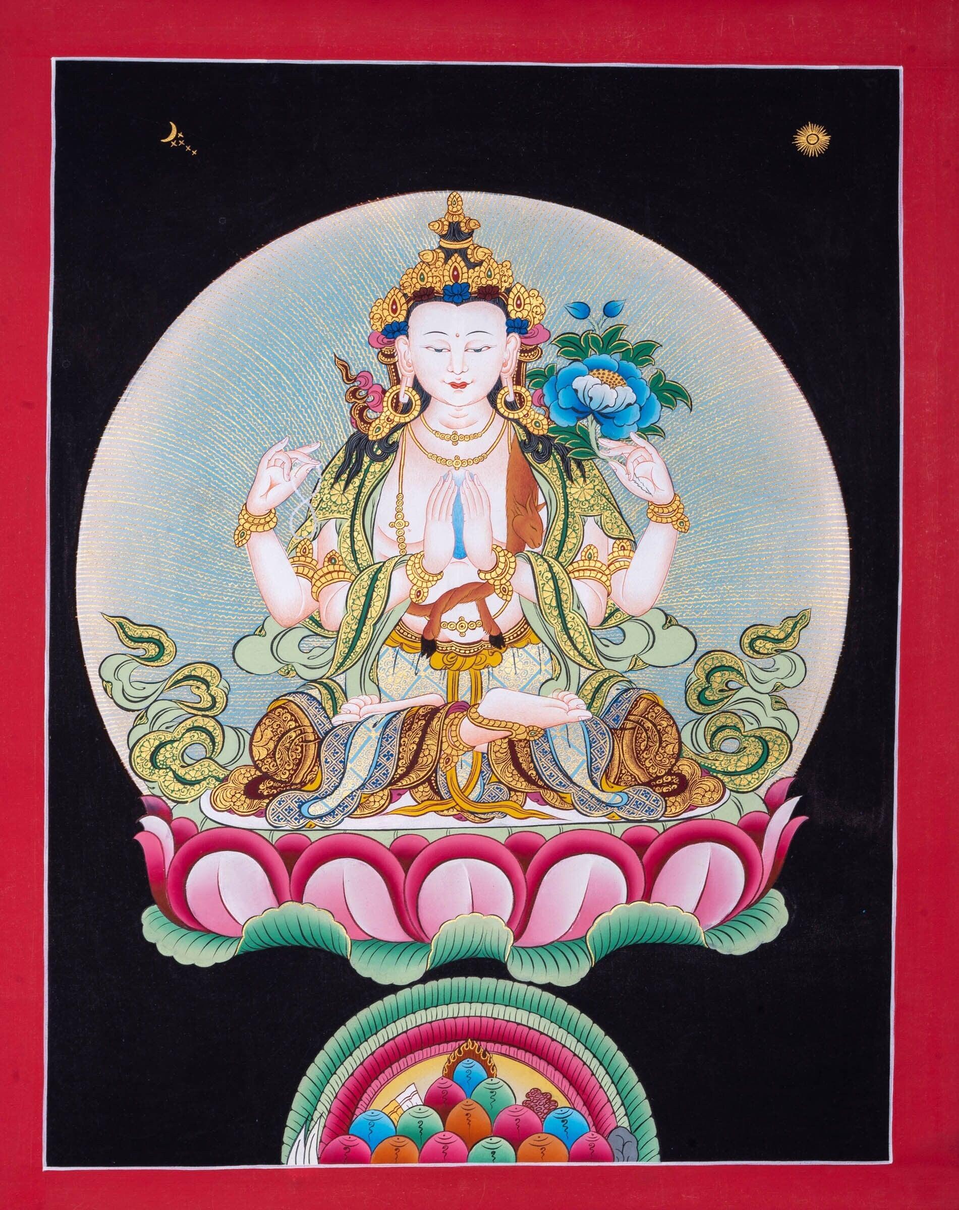 Chengresi Thangka Painting