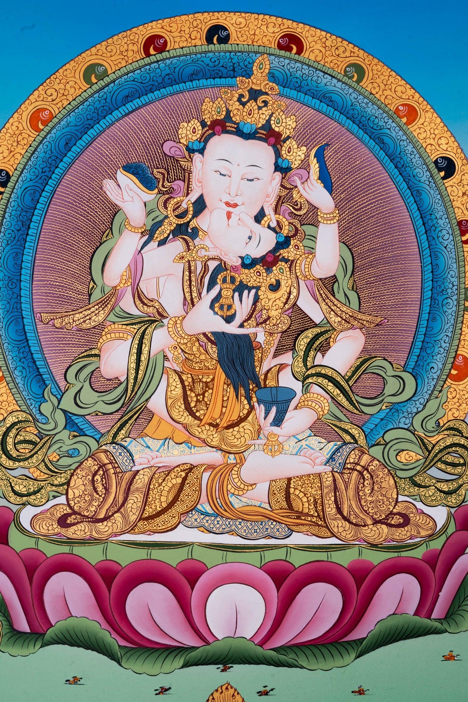 Vajrasattva Shakti Thangka Painting