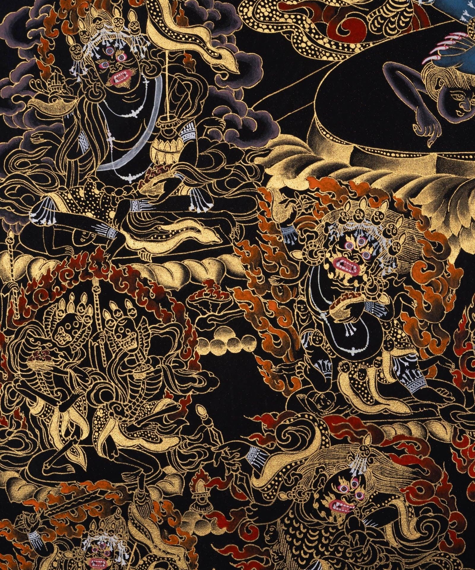 Mahakala Thangka Painting - Himalayas Shop
