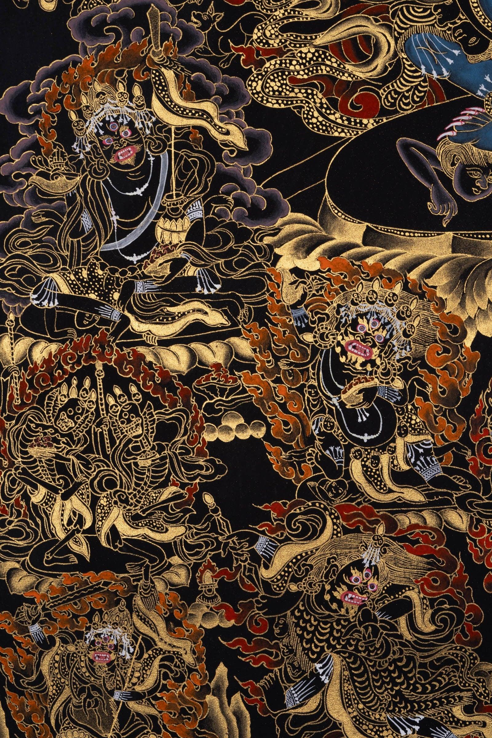 Mahakala Thangka Painting - Himalayas Shop